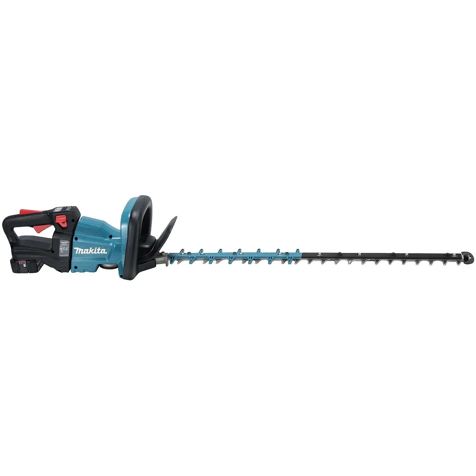 Makita Hedge Trimmer Kit 75cm 18V LXT Li-ion Brushless Cordless 5Ah Battery and Charger Garden Bush Cutter Cutting DUH751RT White Rose Tools