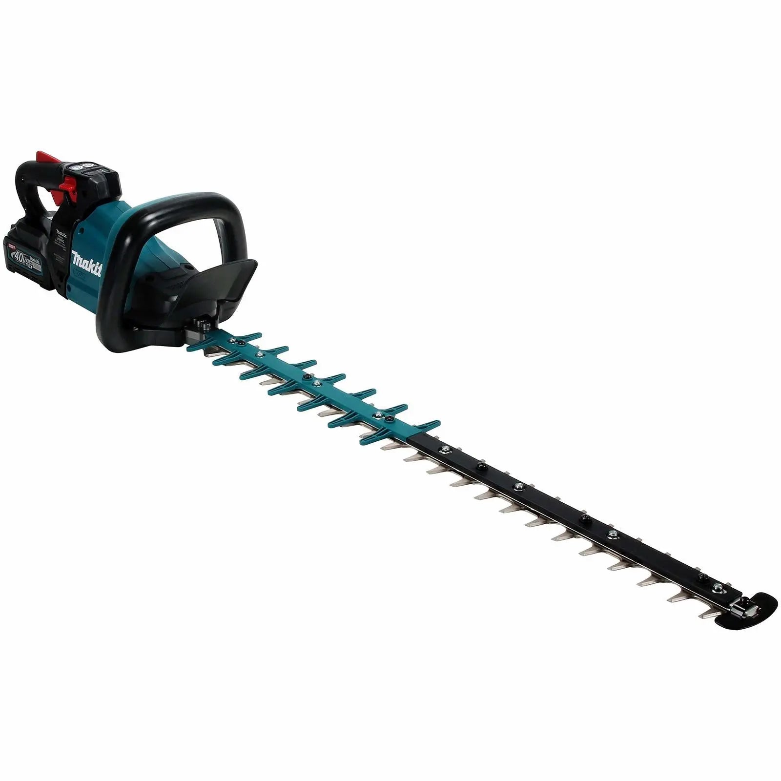 Makita Hedge Trimmer Kit 75cm 40V XGT Li-ion Brushless Cordless 2 x 2.5Ah Battery and Rapid Charger Garden Bush Cutter Cutting UH005GD201  White Rose Tools