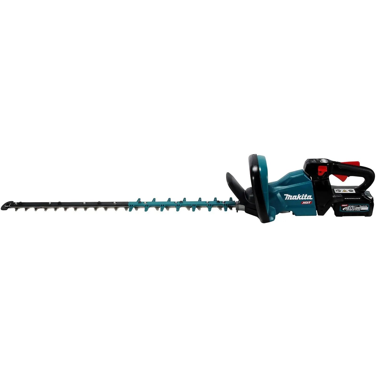 Makita Hedge Trimmer Kit 75cm 40V XGT Li-ion Brushless Cordless 2 x 2.5Ah Battery and Rapid Charger Garden Bush Cutter Cutting UH005GD201  White Rose Tools