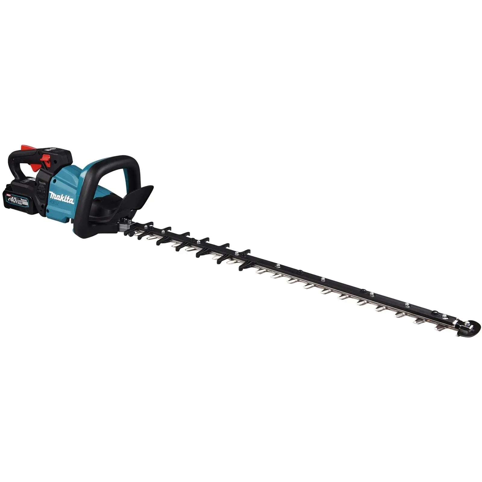 Makita Hedge Trimmer Kit 75cm 40V XGT Li-ion Brushless Cordless 2 x 2.5Ah Battery and Rapid Charger Garden Bush Cutter Cutting UH007GD201  White Rose Tools