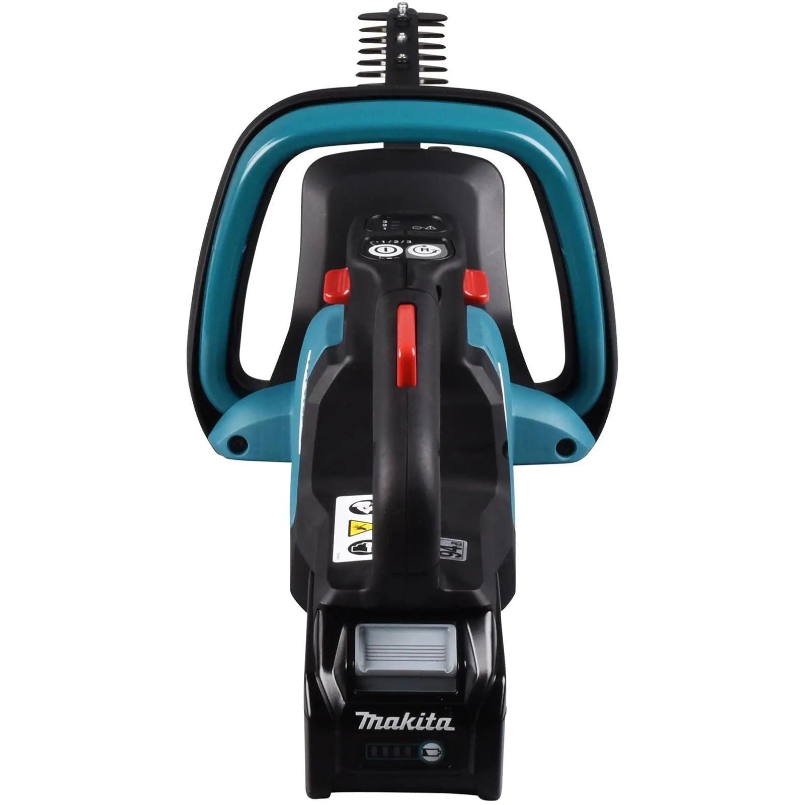 Makita Hedge Trimmer Kit 75cm 40V XGT Li-ion Brushless Cordless 2 x 2.5Ah Battery and Rapid Charger Garden Bush Cutter Cutting UH007GD201  White Rose Tools