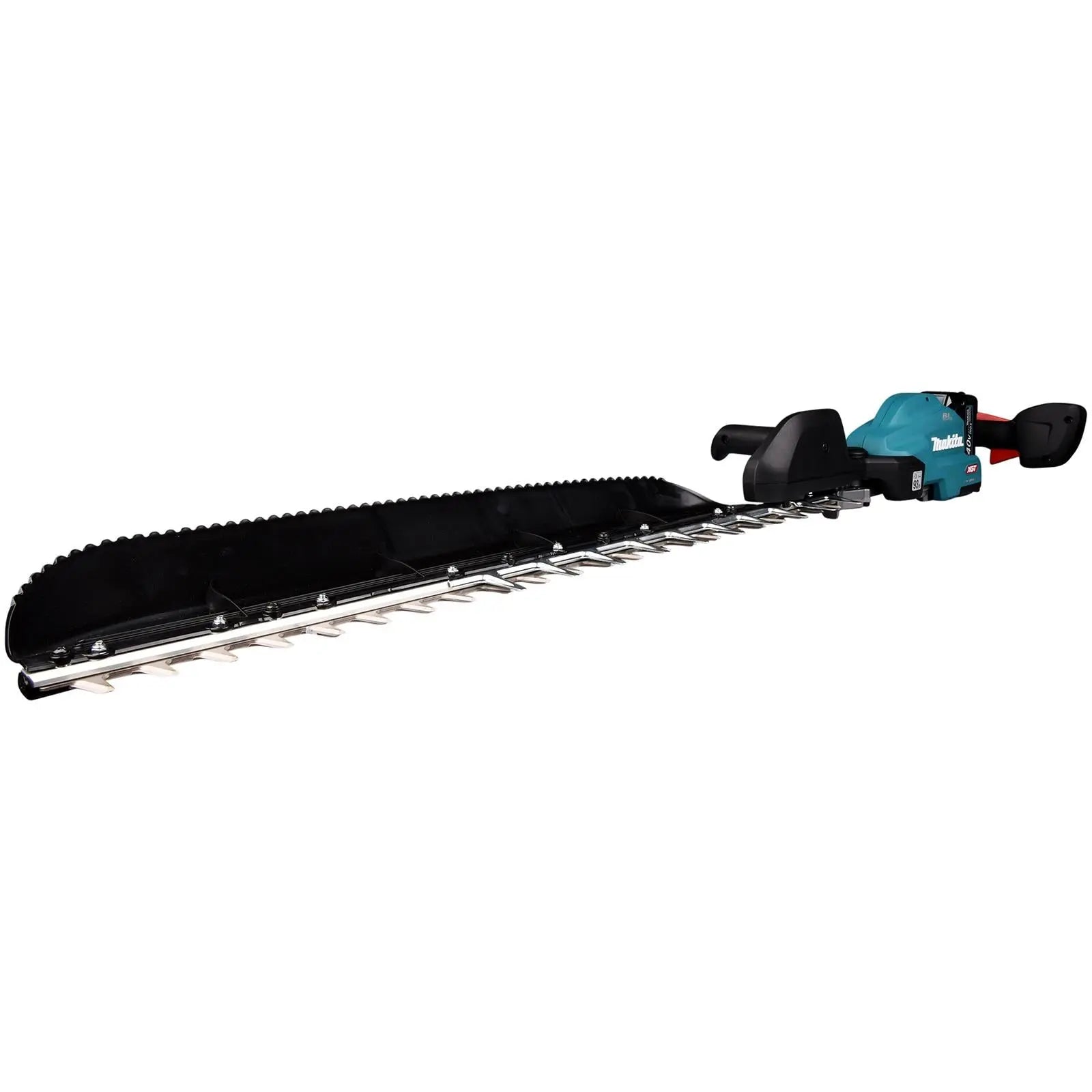 Makita Hedge Trimmer Kit 75cm 40V XGT Li-ion Brushless Cordless 2 x 2.5Ah Battery and Rapid Charger Garden Bush Cutter Cutting UH014GD202  White Rose Tools