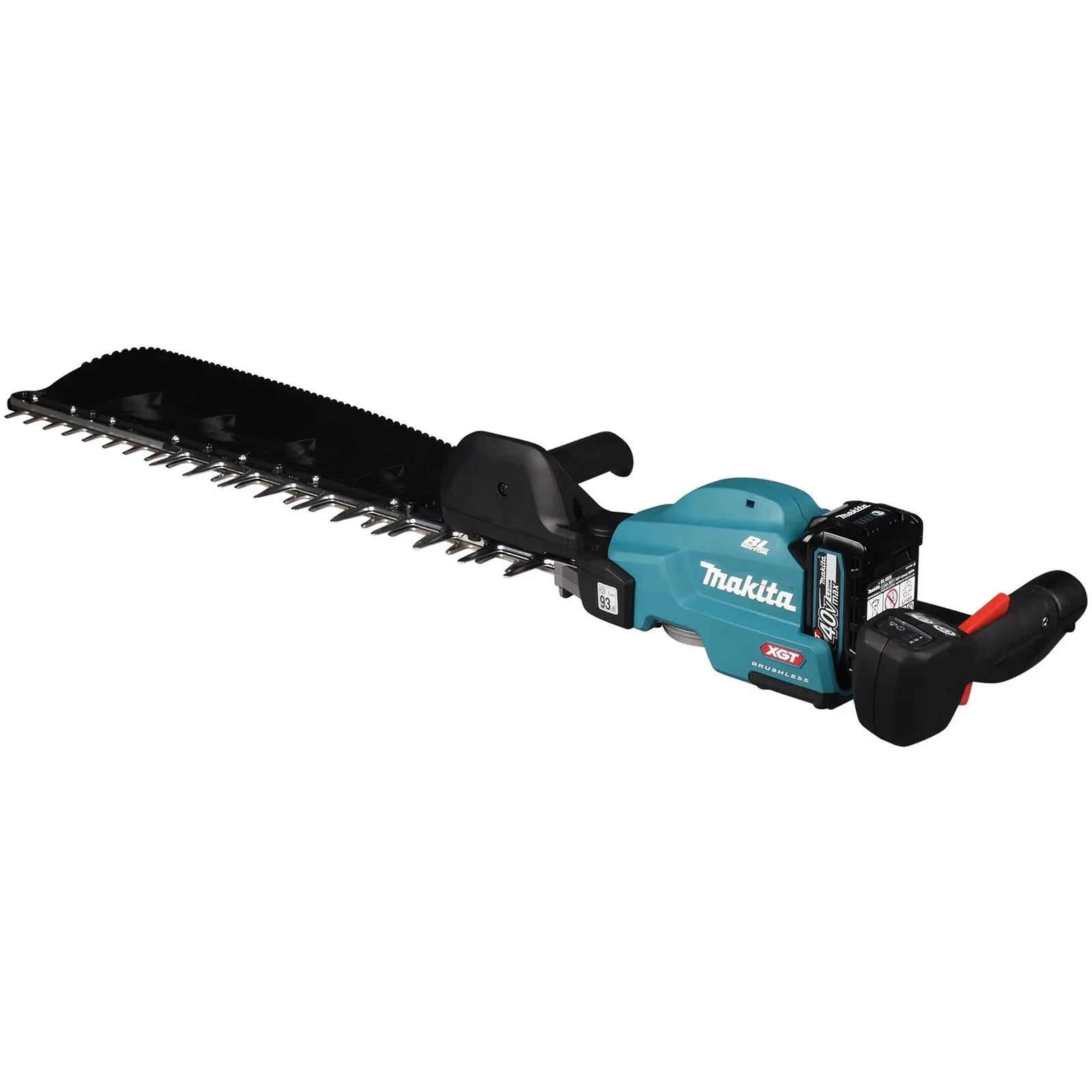 Makita Hedge Trimmer Kit 75cm 40V XGT Li-ion Brushless Cordless 2 x 2.5Ah Battery and Rapid Charger Garden Bush Cutter Cutting UH014GD202  White Rose Tools