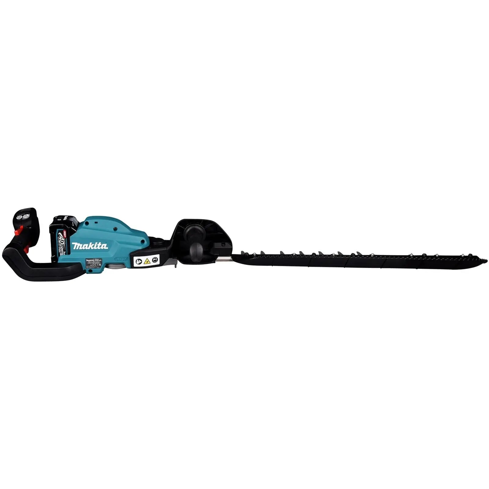 Makita Hedge Trimmer Kit 75cm 40V XGT Li-ion Brushless Cordless 2 x 2.5Ah Battery and Rapid Charger Garden Bush Cutter Cutting UH014GD202  White Rose Tools