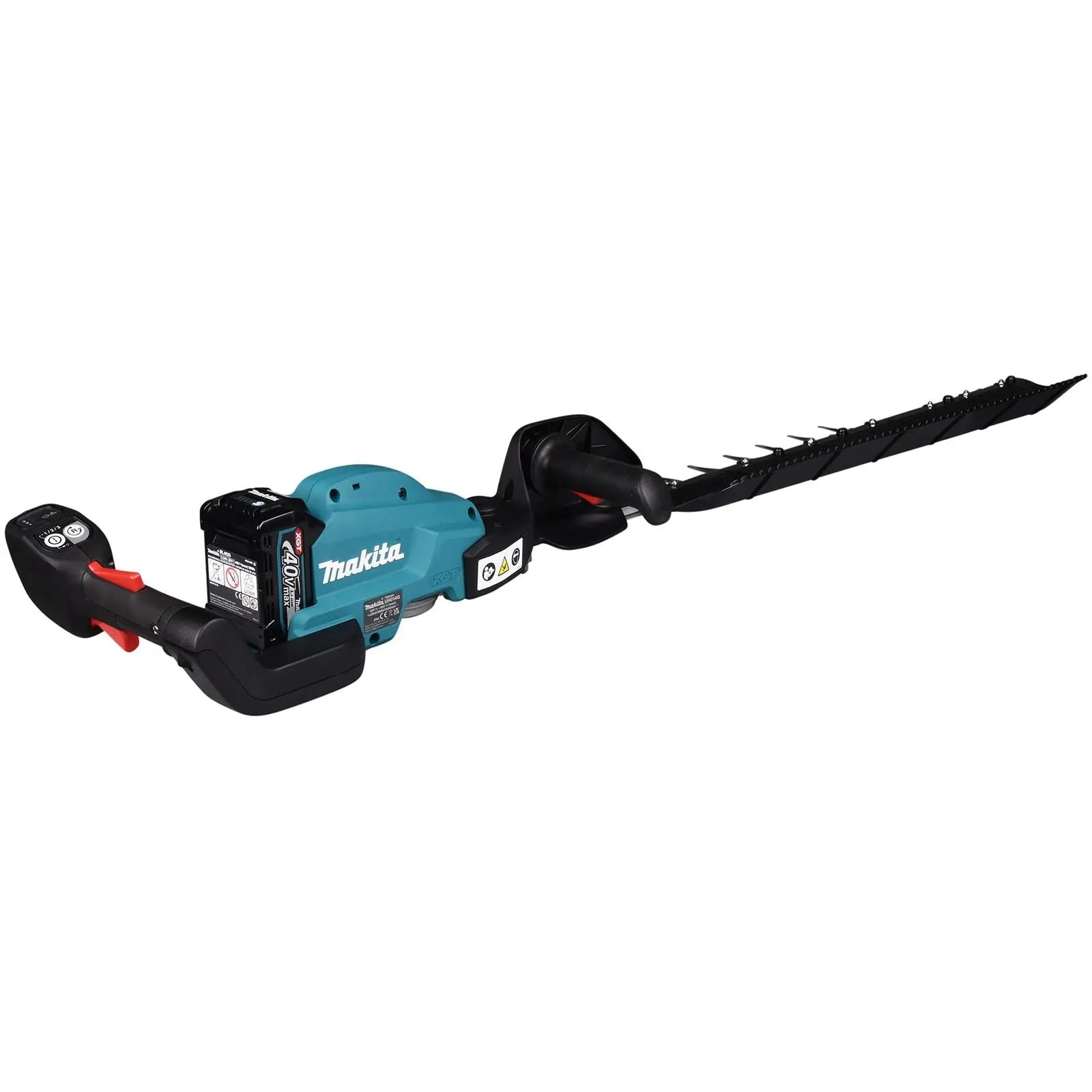 Makita Hedge Trimmer Kit 75cm 40V XGT Li-ion Brushless Cordless 2 x 2.5Ah Battery and Rapid Charger Garden Bush Cutter Cutting UH014GD202  White Rose Tools