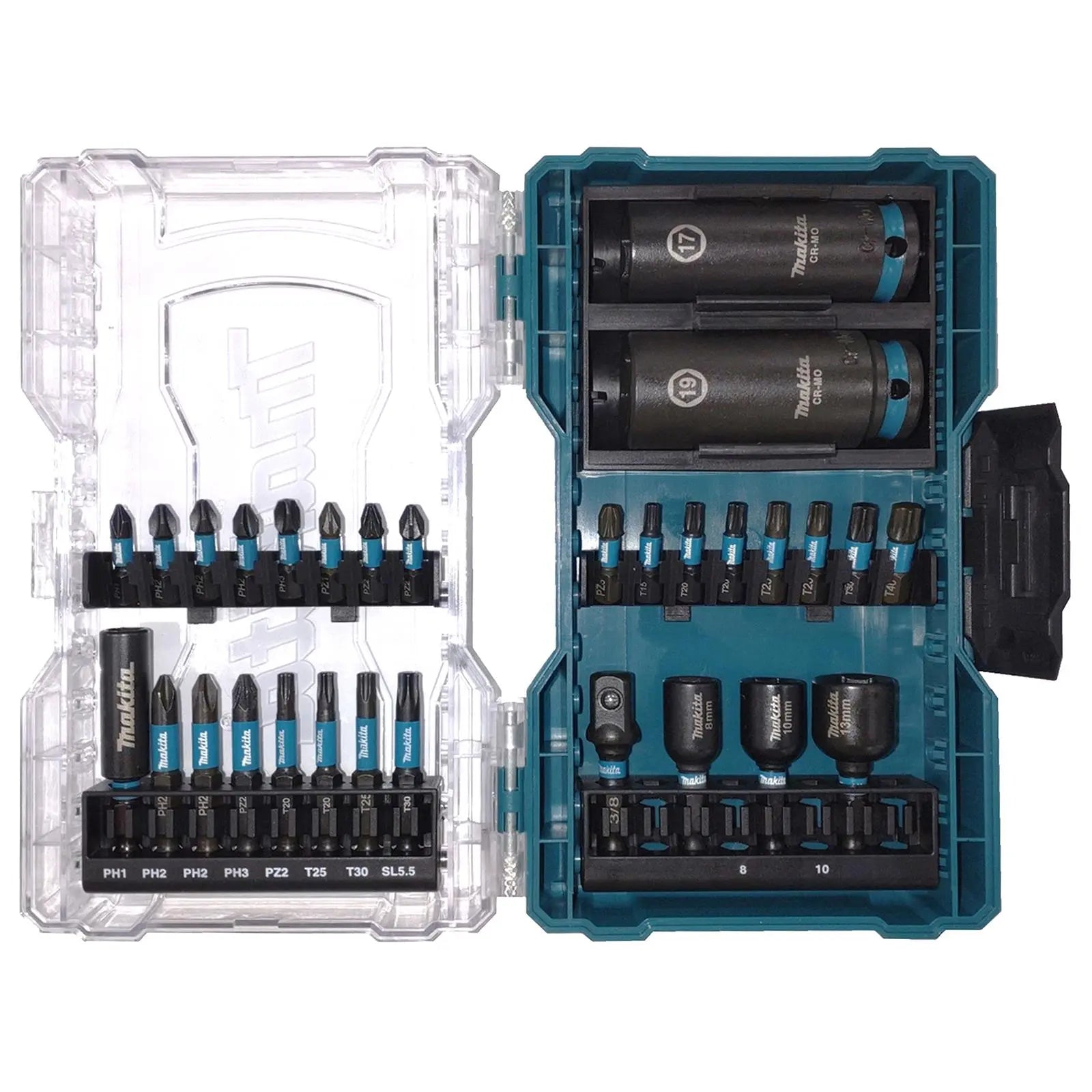 Makita Impact Black Screwdriver Bit Set Nutsetter Socket Adapter Bit Holder White Rose Tools