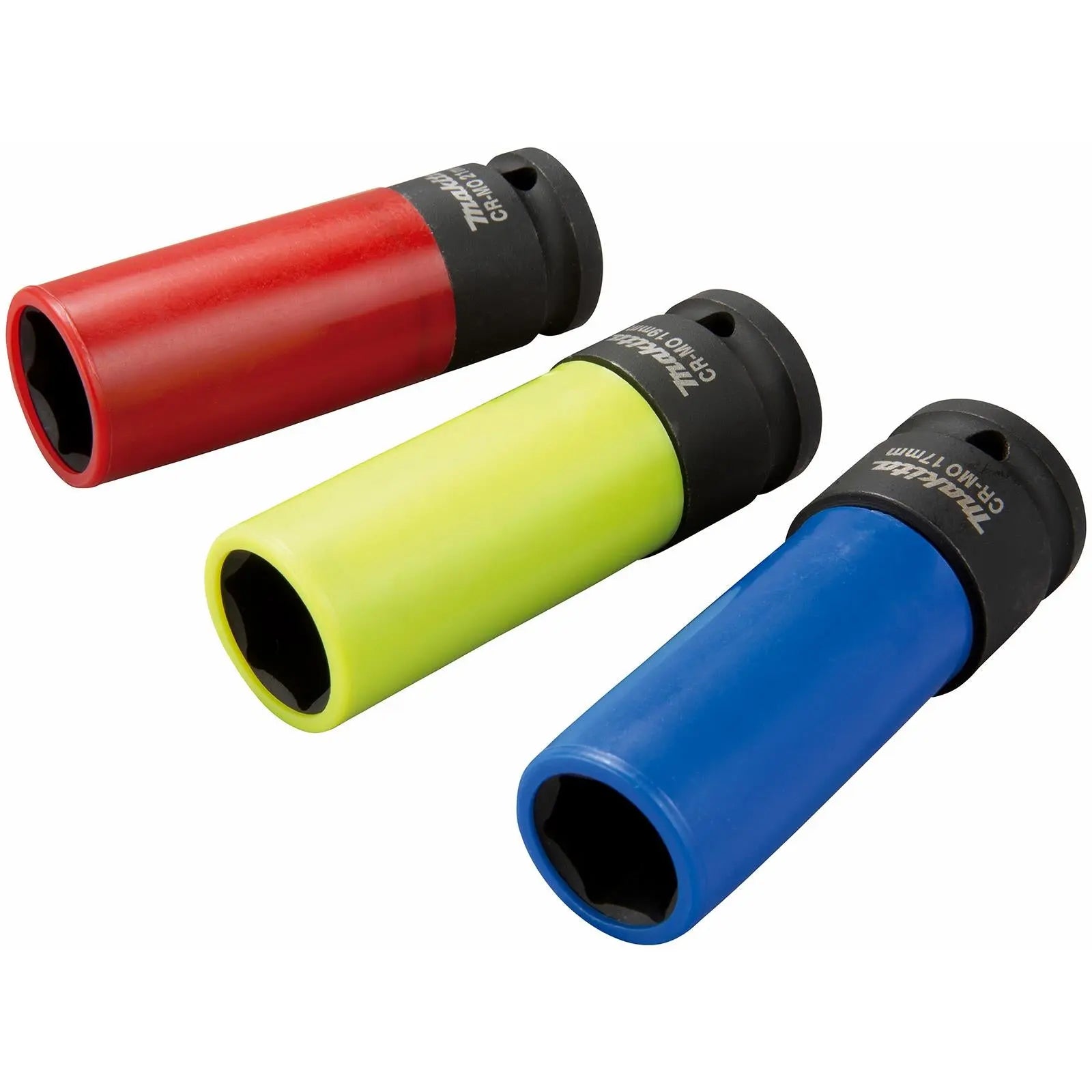 Makita Impact Deep Socket Set for Alloy Wheel Nuts 3 Piece 17mm 19mm 21mm E-12354 White Rose Tools