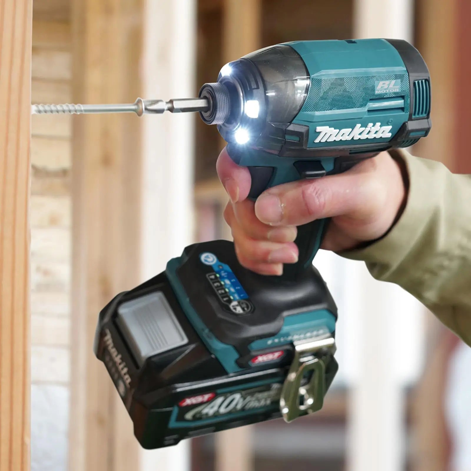 Makita Impact Driver XGT 40V Max Li-ion Brushless Cordless in Makpac Case TD002GZ04 Body Only White Rose Tools