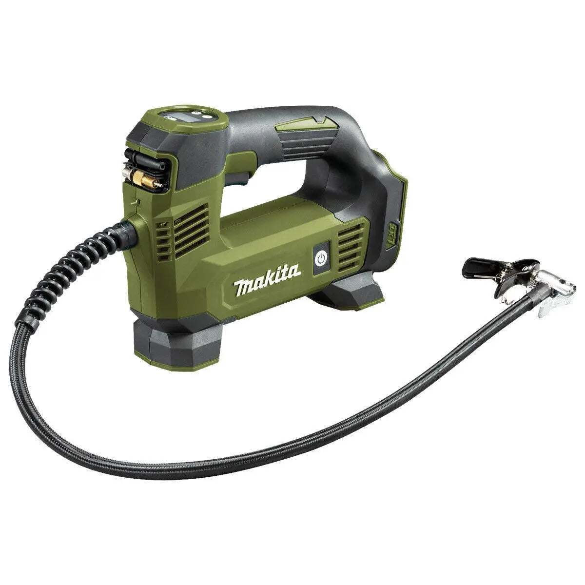 Makita Inflator Air Pump Tyre Car Bicycle Cordless LXT Li-ion 18V Olive Range DMP180ZO Body Only White Rose Tools