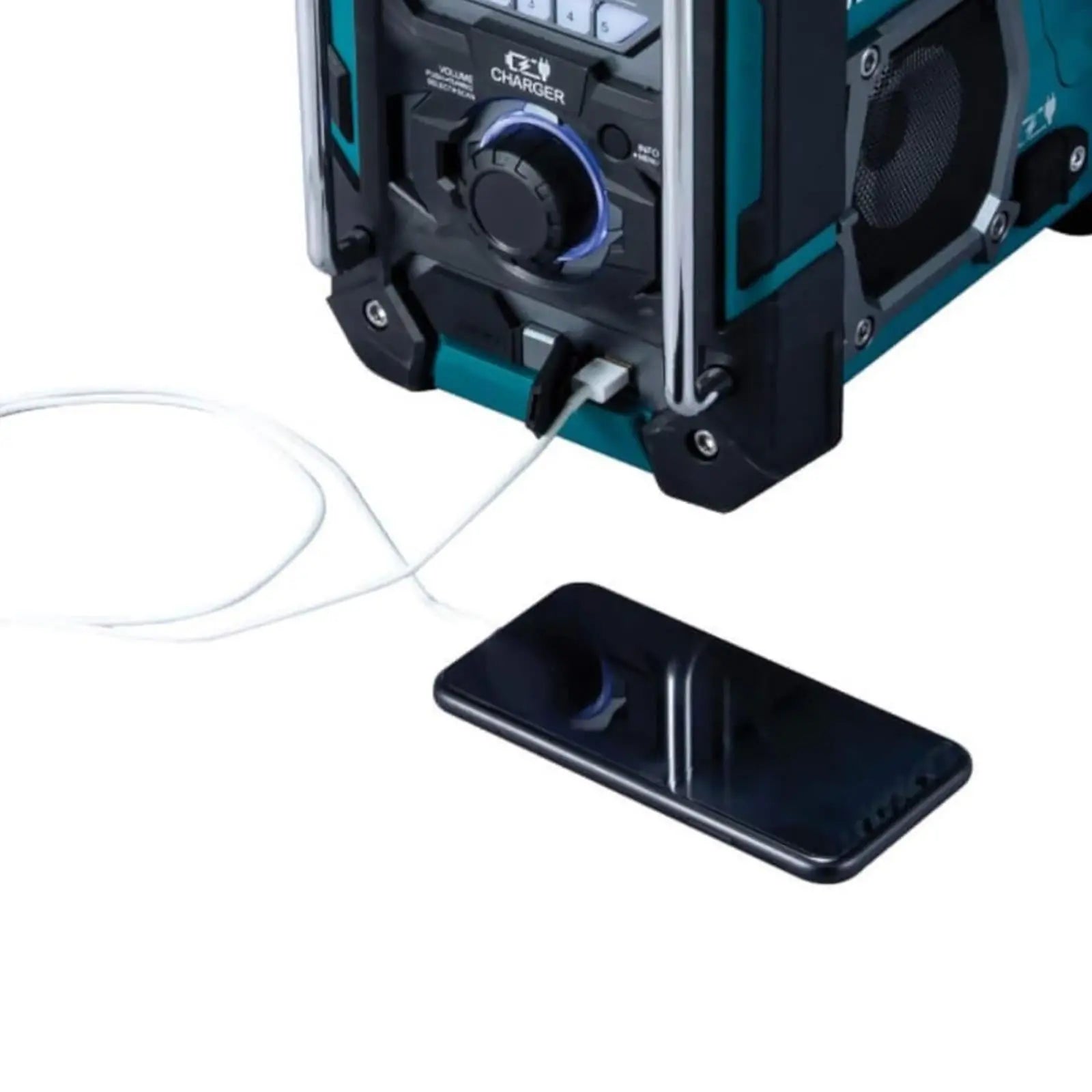 Makita Job Site Radio Speaker Stero Cordless Bluetooth DAB Charger 18V CXT LXT Li-ion DMR301 White Rose Tools