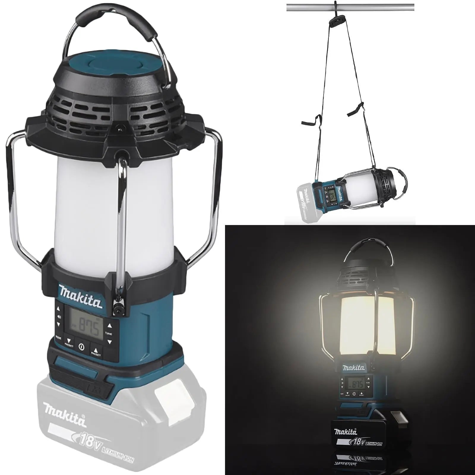 Makita Lantern Radio FM/AM Job Site Light Cordless 14.4V 18V LXT DMR055 Body Only White Rose Tools