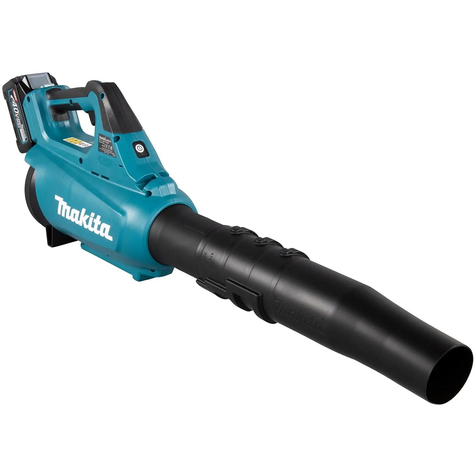 Makita Leaf Blower 40V XGT Brushless Cordless 2 x 2.5Ah Battery and Rapid Charger 17N Garden Grass Clippings Construction UB001GD202  White Rose Tools