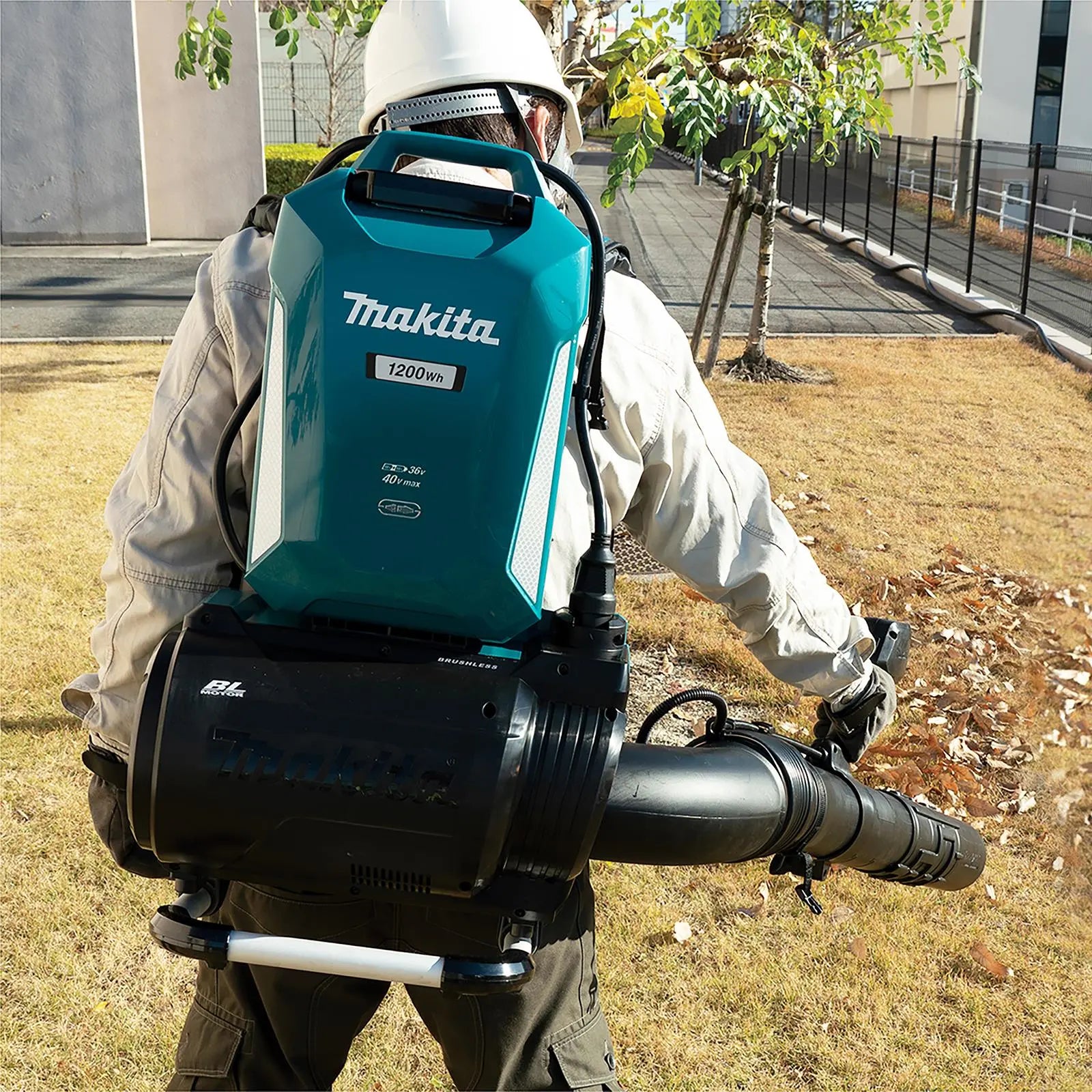 Makita Leaf Blower Backpack and PDC1200 Power Pack 18V 40V LXT XGT Compatible Brushless Cordless 22N Garden Grass Clippings UB002CX3  White Rose Tools