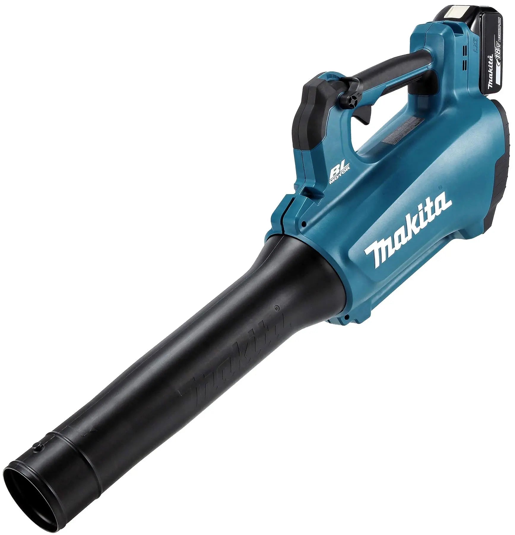 Makita Leaf Blower Kit 18V LXT 5Ah Battery and Charger Brushless Cordless 10.9N Garden Grass Clippings Construction DUB184RT  White Rose Tools