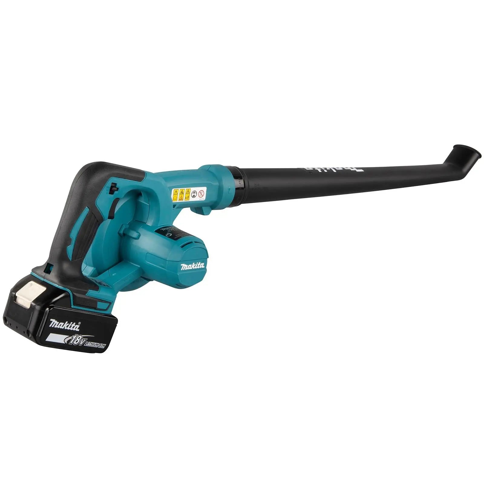 Makita Leaf Blower Kit 18V LXT 5Ah Battery and Charger Cordless 2.5N Long Tube Garden Grass Clippings Construction DUB186RT  White Rose Tools