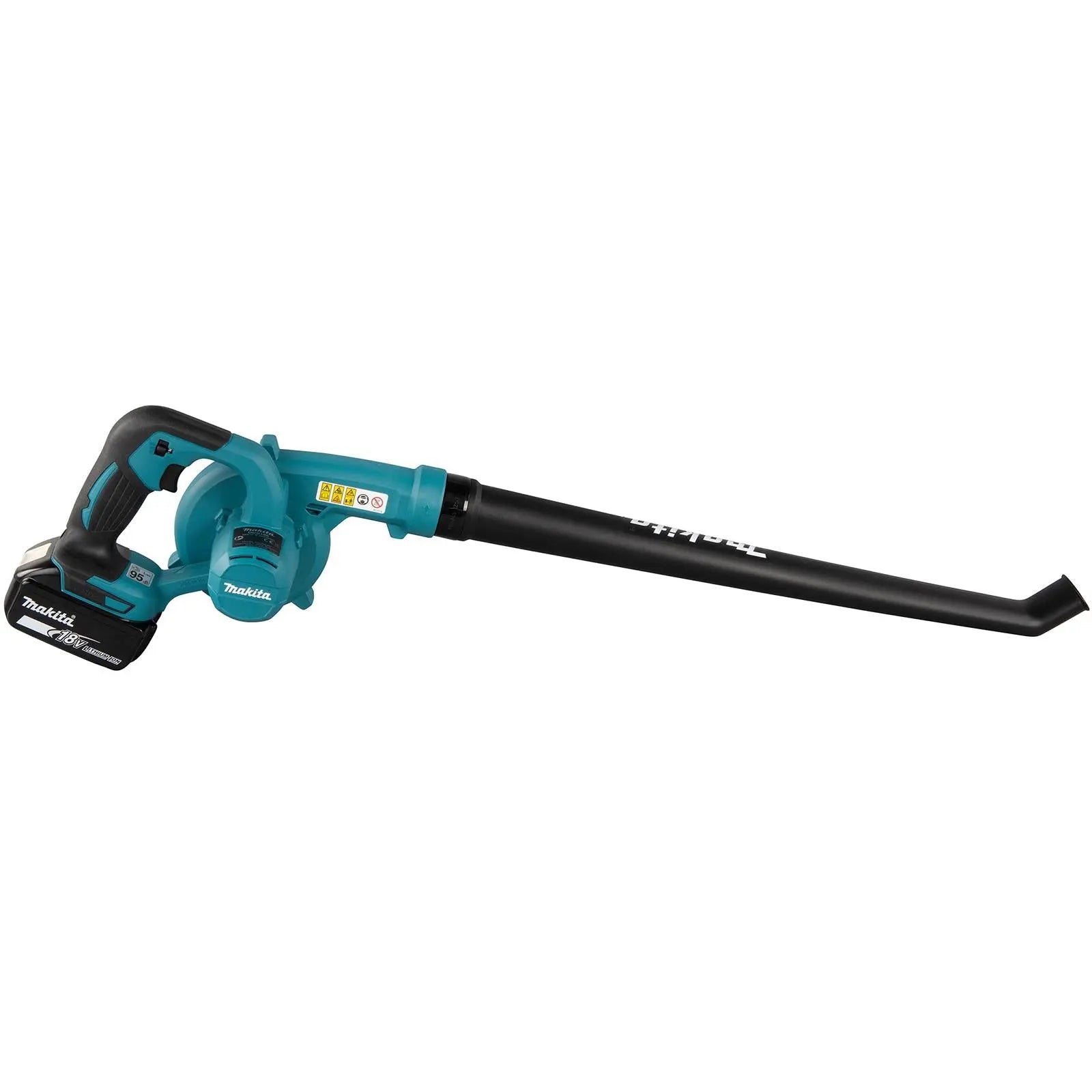 Makita Leaf Blower Kit 18V LXT 5Ah Battery and Charger Cordless 2.5N Long Tube Garden Grass Clippings Construction DUB186RT  White Rose Tools