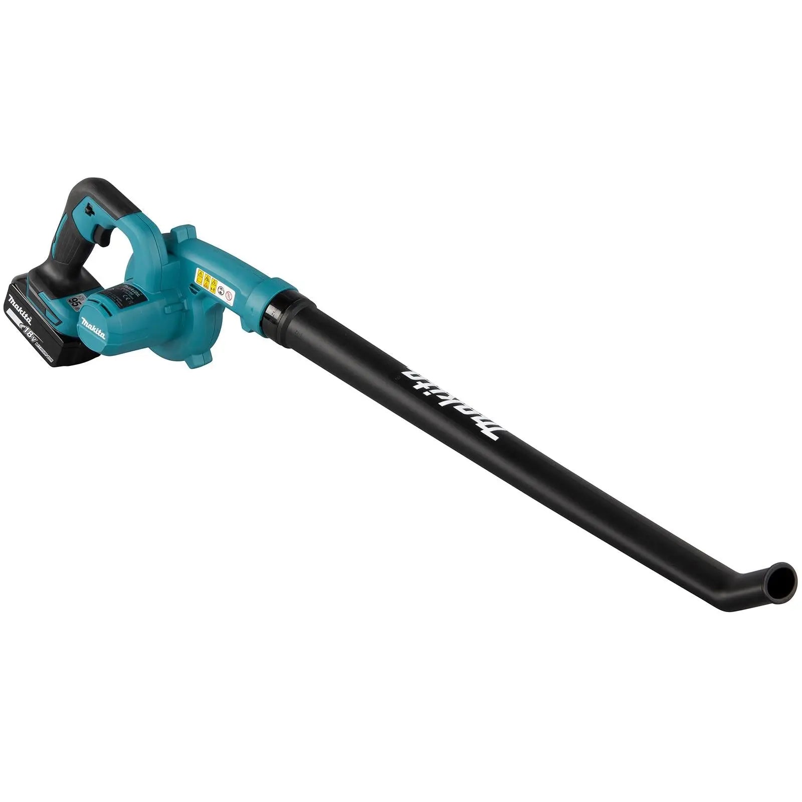 Makita Leaf Blower Kit 18V LXT 5Ah Battery and Charger Cordless 2.5N Long Tube Garden Grass Clippings Construction DUB186RT  White Rose Tools