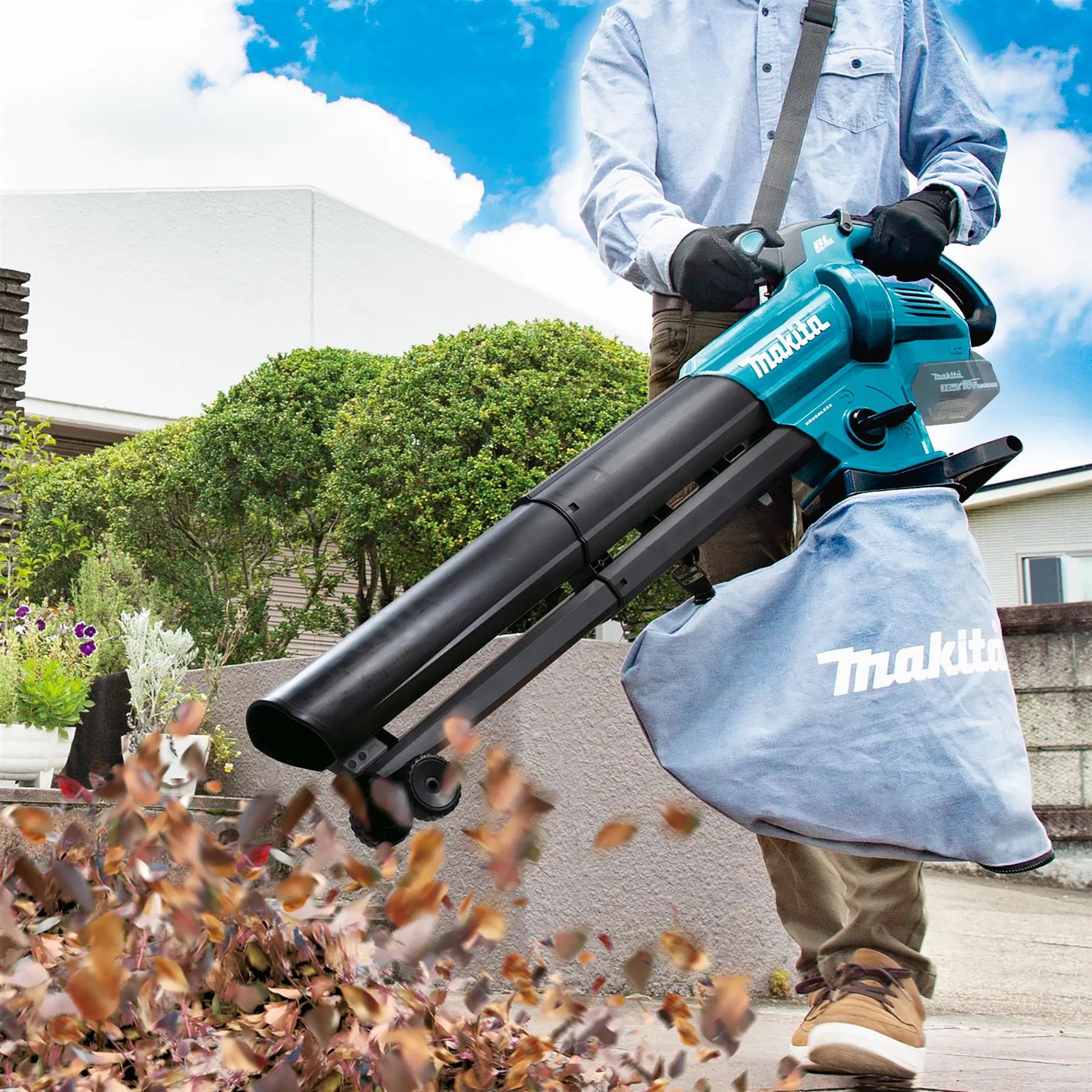 Makita Leaf Blower Vacuum 18V LXT Brushless Cordless Garden Grass Clippings Bare Unit Body Only DUB187Z  White Rose Tools