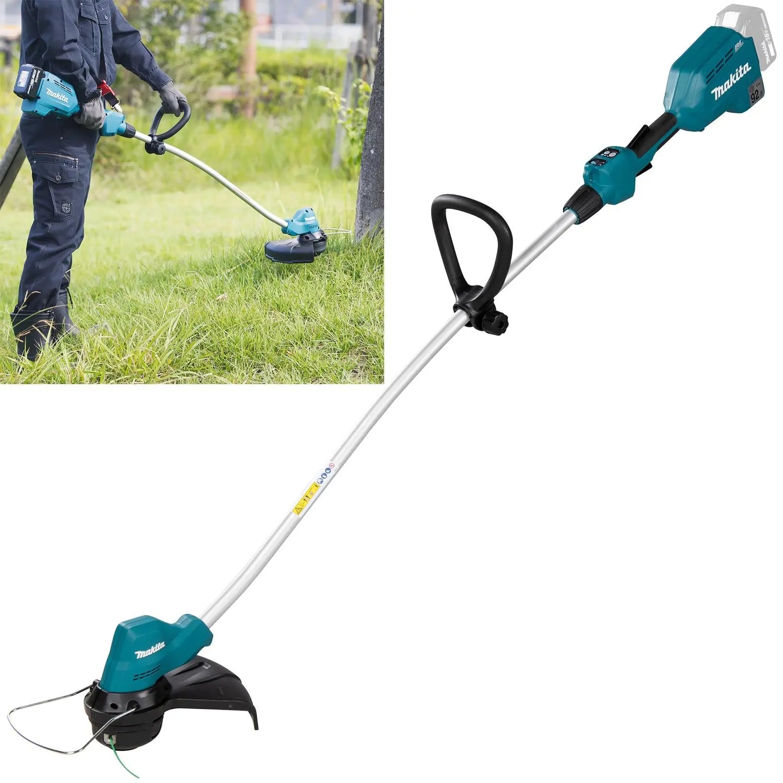 Makita Line Trimmer Strimmer 18V LXT Brushless Cordless Garden Lawn Strimming Bare Unit Body Only DUR189Z White Rose Tools