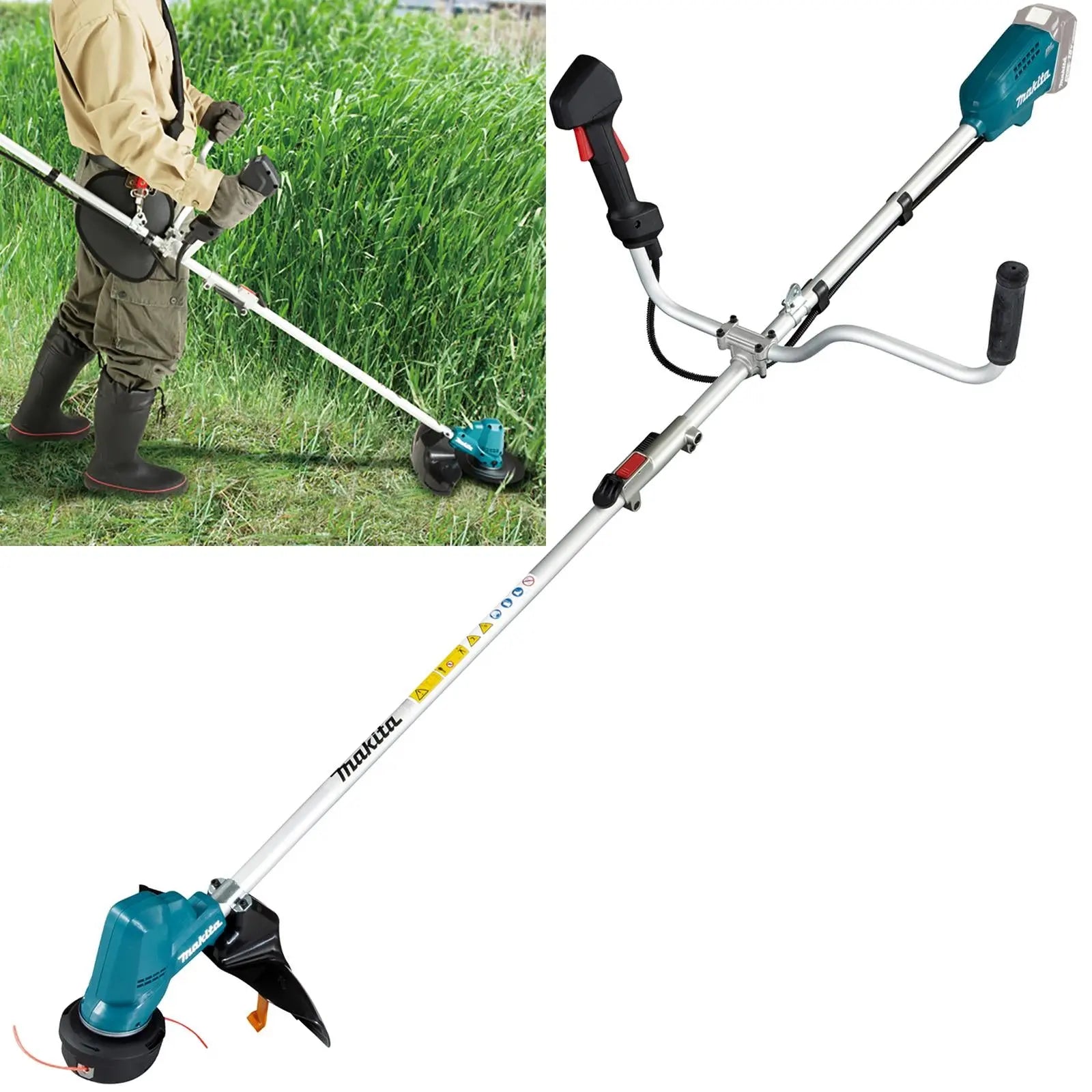 Makita Line Trimmer Strimmer 18V LXT Brushless Cordless Garden Lawn Strimming Bare Unit Body Only DUR191UZX3 White Rose Tools