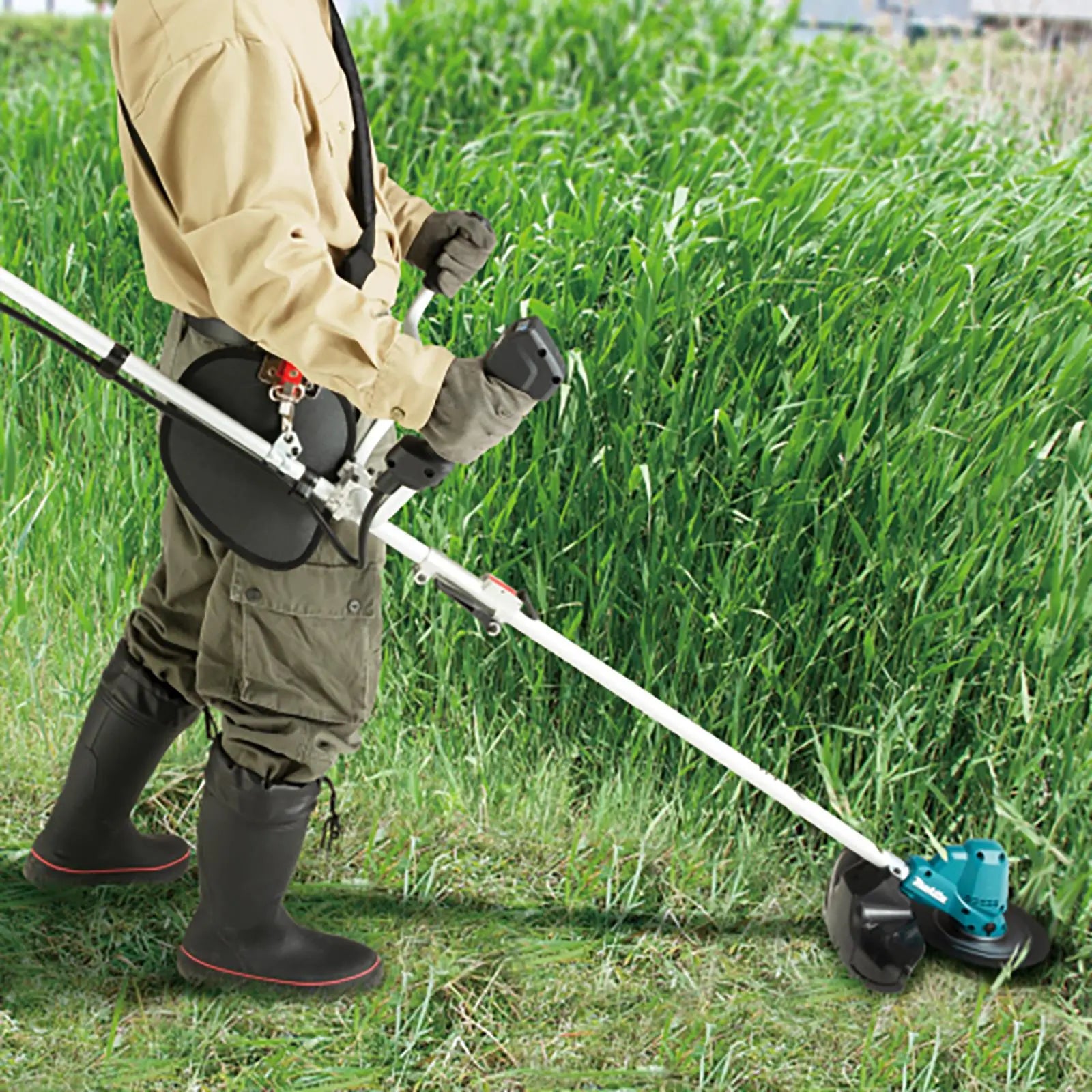 Makita Line Trimmer Strimmer 18V LXT Brushless Cordless Garden Lawn Strimming Bare Unit Body Only DUR191UZX3 White Rose Tools