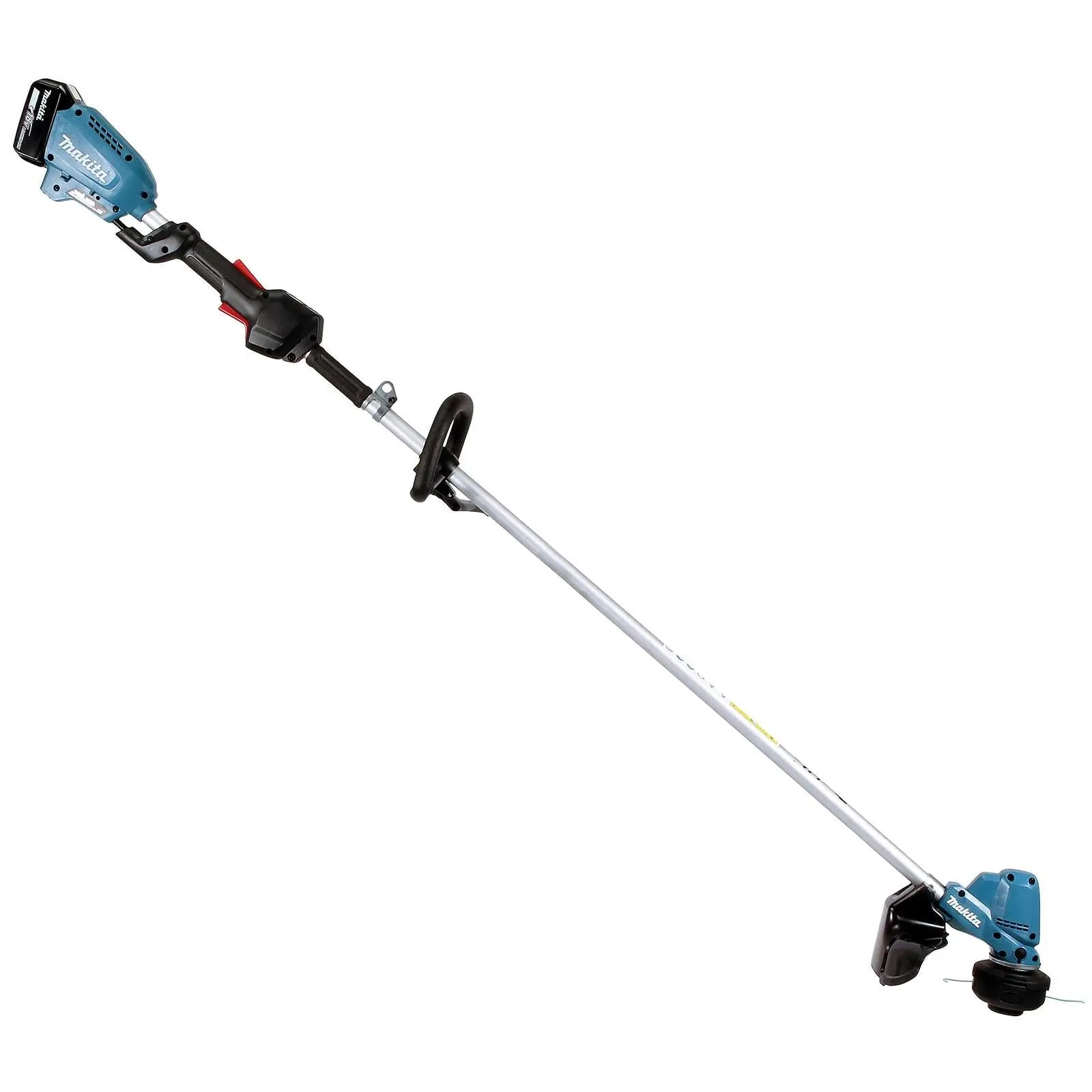 Makita Line Trimmer Strimmer Kit 18V LXT Brushless Cordless Garden Lawn Strimming 5Ah Battery and Charger DUR190LRT8  White Rose Tools