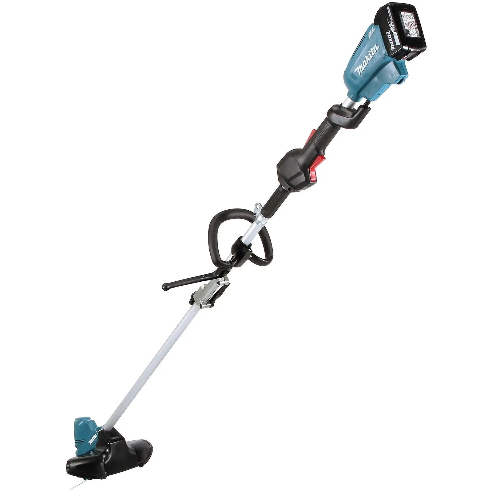 Makita Line Trimmer Strimmer Kit 18V LXT Brushless Cordless Garden Lawn Strimming 5Ah Battery and Charger DUR191LRT8  White Rose Tools