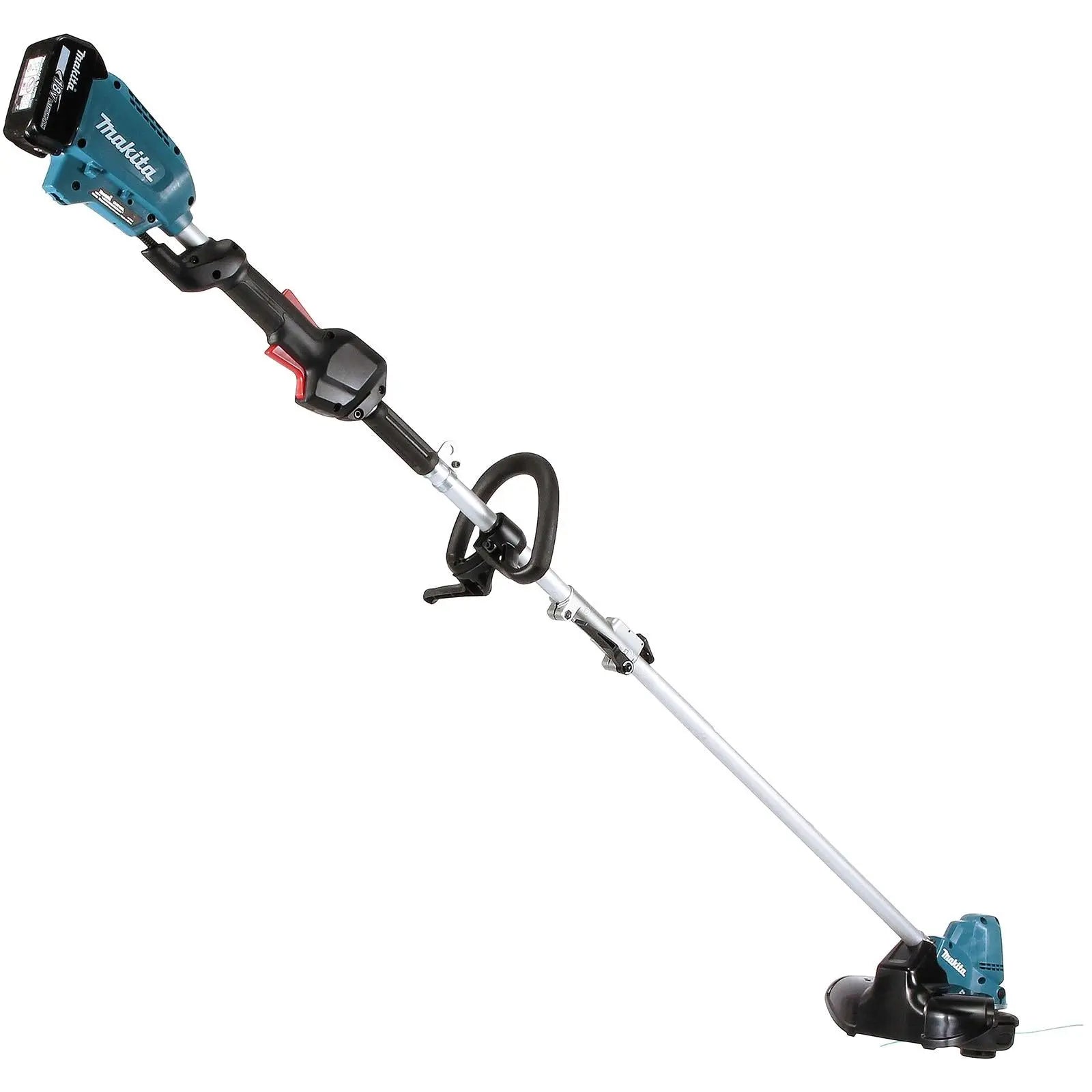 Makita Line Trimmer Strimmer Kit 18V LXT Brushless Cordless Garden Lawn Strimming 5Ah Battery and Charger DUR191LRT8  White Rose Tools