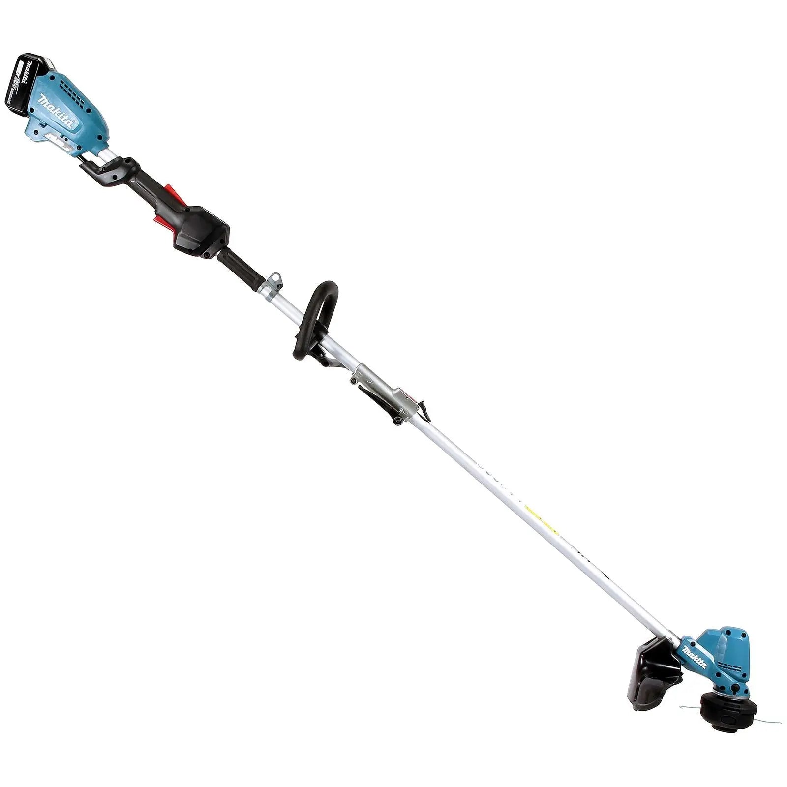 Makita Line Trimmer Strimmer Kit 18V LXT Brushless Cordless Garden Lawn Strimming 5Ah Battery and Charger DUR191LRT8  White Rose Tools