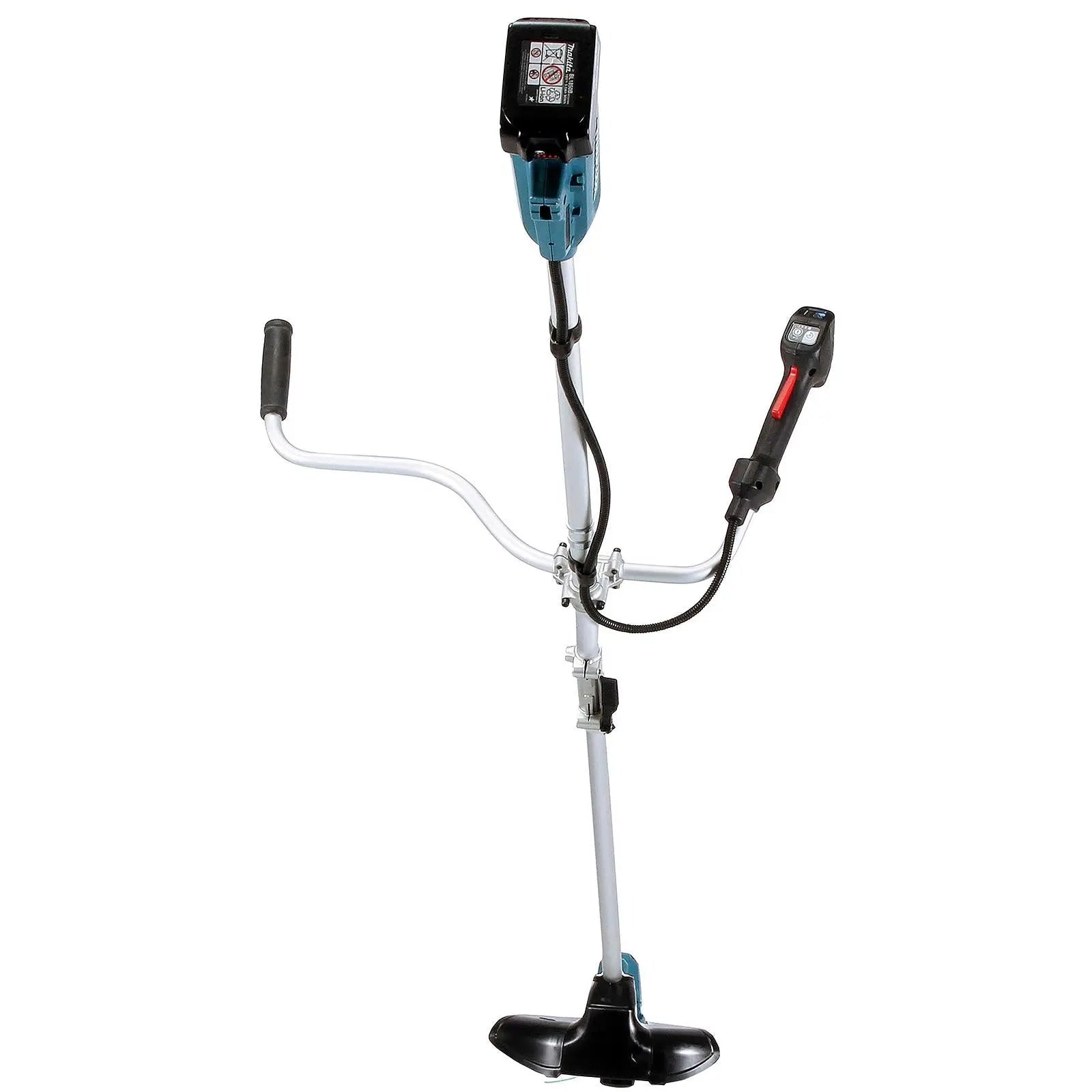 Makita Line Trimmer Strimmer Kit 18V LXT Brushless Cordless Garden Lawn Strimming 5Ah Battery and Charger DUR191URT8  White Rose Tools