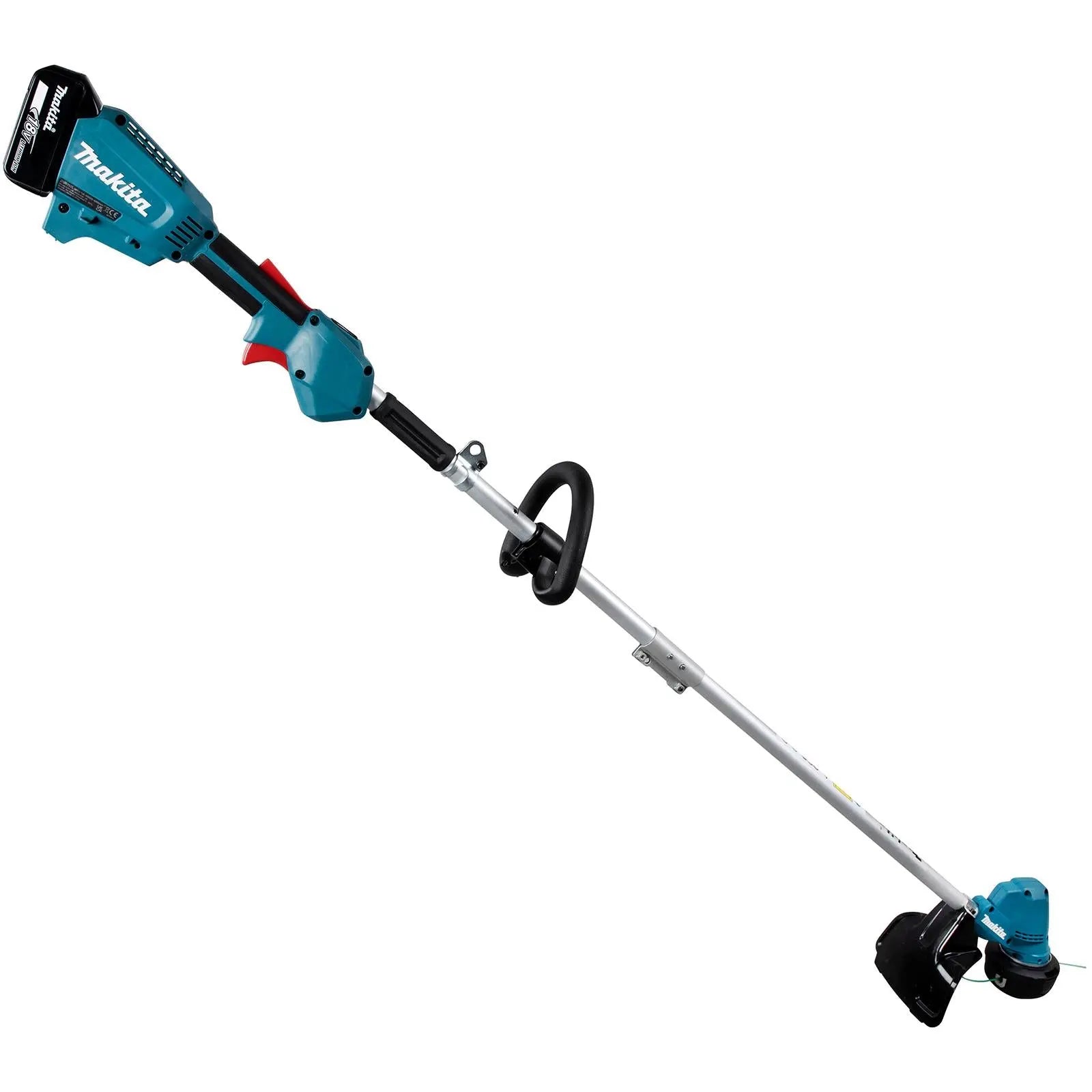Makita Line Trimmer Strimmer Kit 18V LXT Brushless Cordless Garden Lawn Strimming 5Ah Battery and Charger DUR192LRT  White Rose Tools