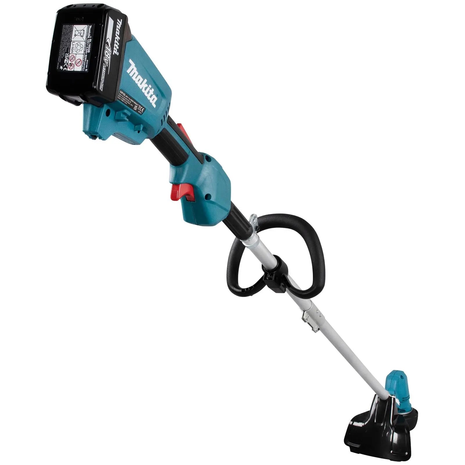 Makita Line Trimmer Strimmer Kit 18V LXT Brushless Cordless Garden Lawn Strimming 5Ah Battery and Charger DUR192LRT  White Rose Tools