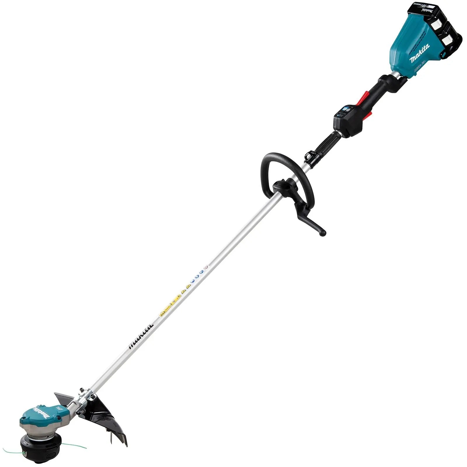 Makita Line Trimmer Strimmer Kit 2 x 18V LXT Brushless Cordless Garden Lawn Strimming 2 x 5Ah Battery and Dual Rapid Charger DUR368LPT2  White Rose Tools