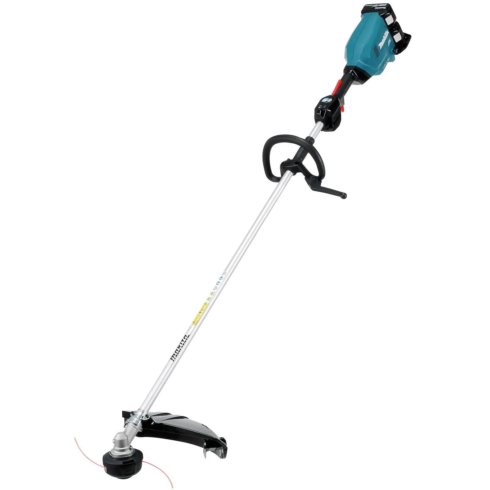 Makita Line Trimmer Strimmer Kit 2 x 18V LXT Brushless Cordless Garden Lawn Strimming 2 x 5Ah Battery and Dual Rapid Charger DUR369LPT2  White Rose Tools