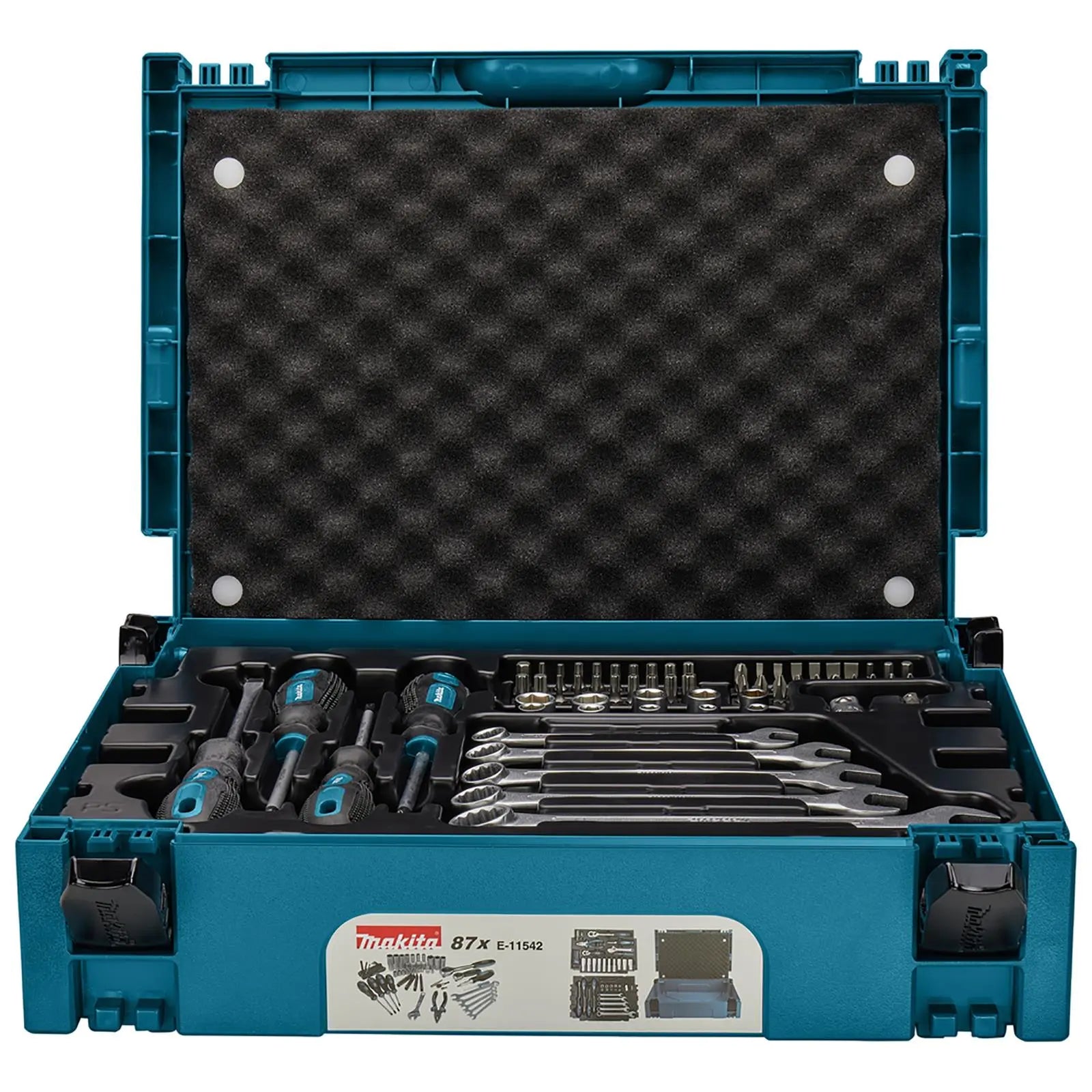Makita Mechanics Tool Set in Makpac Case 87 Piece E-11542  White Rose Tools