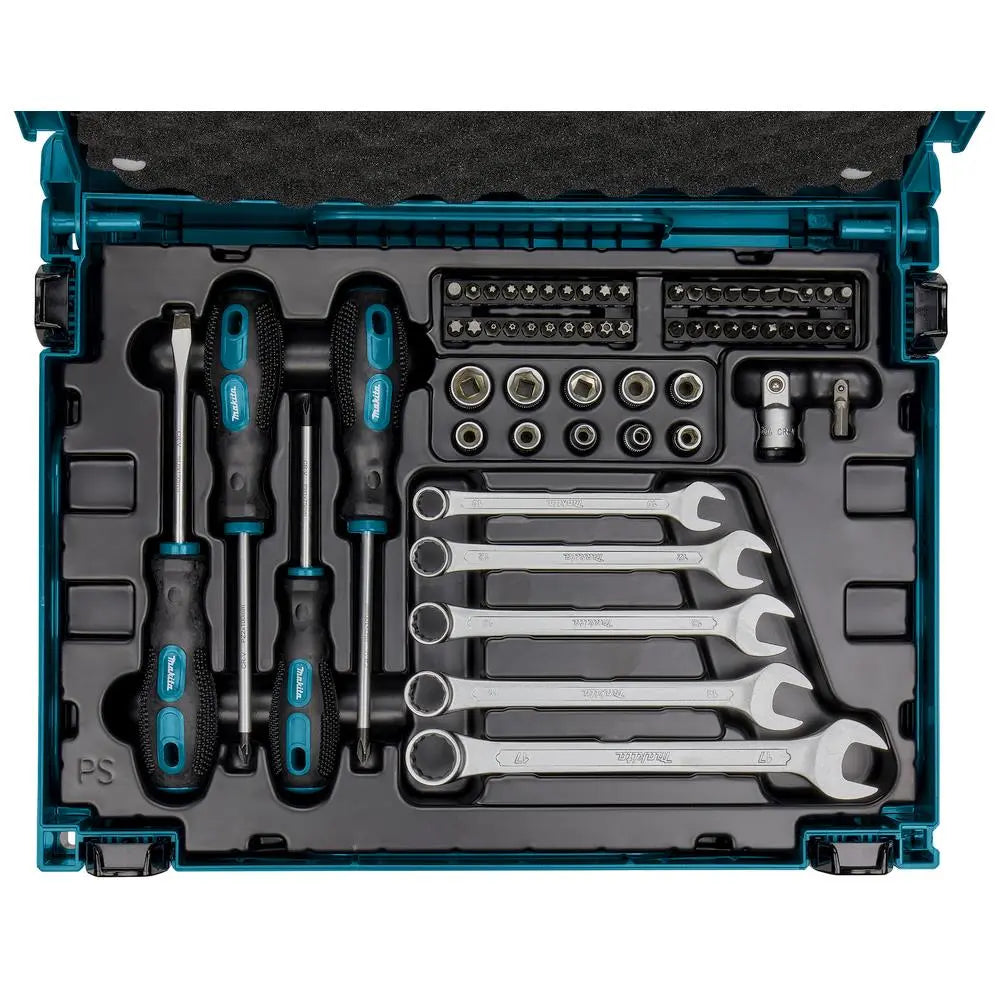 Makita Mechanics Tool Set in Makpac Case 87 Piece E-11542 White Rose Tools