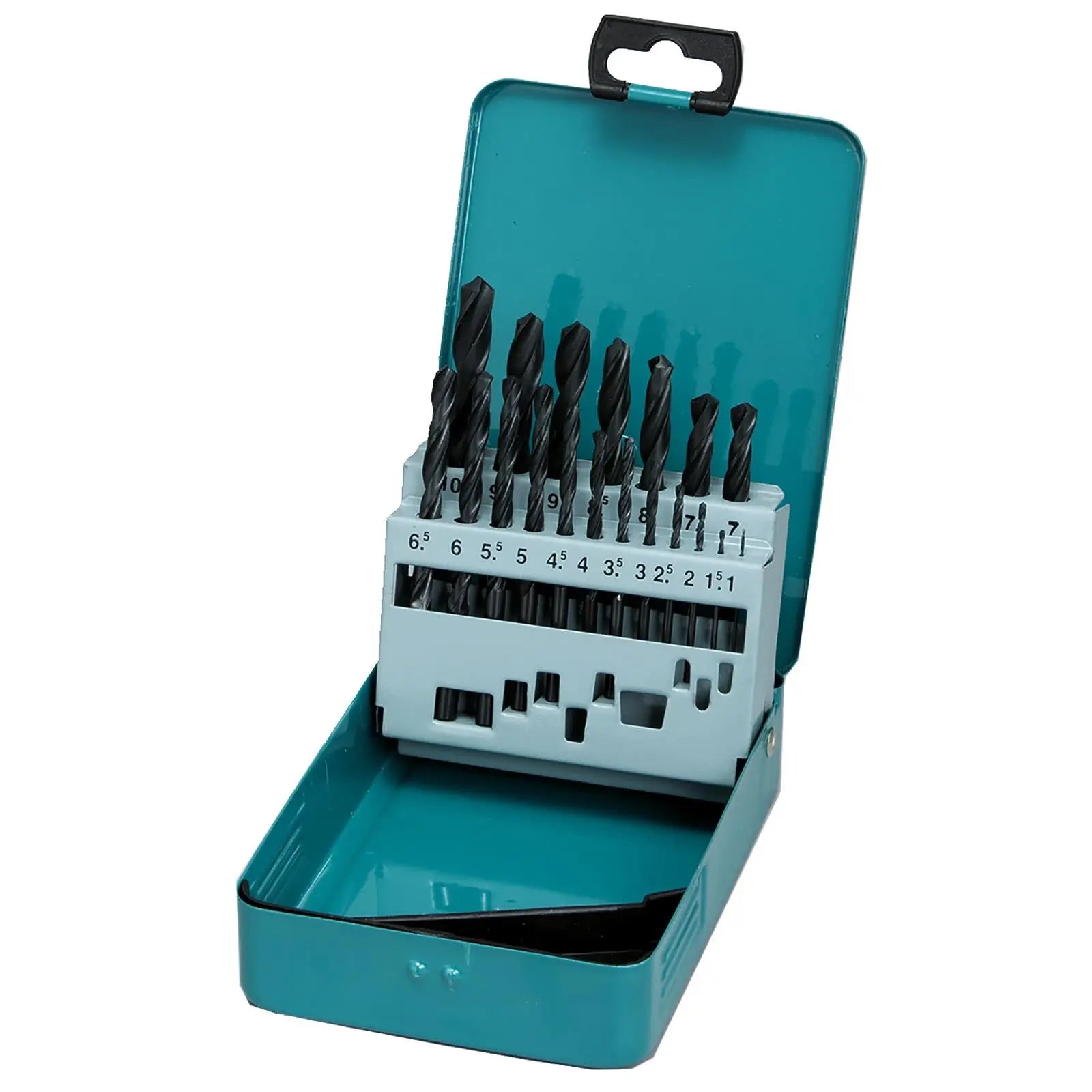 Makita Metal Drill Bit Set HSS-R Steel 19 Piece in Case 1-10mm D-54081 White Rose Tools
