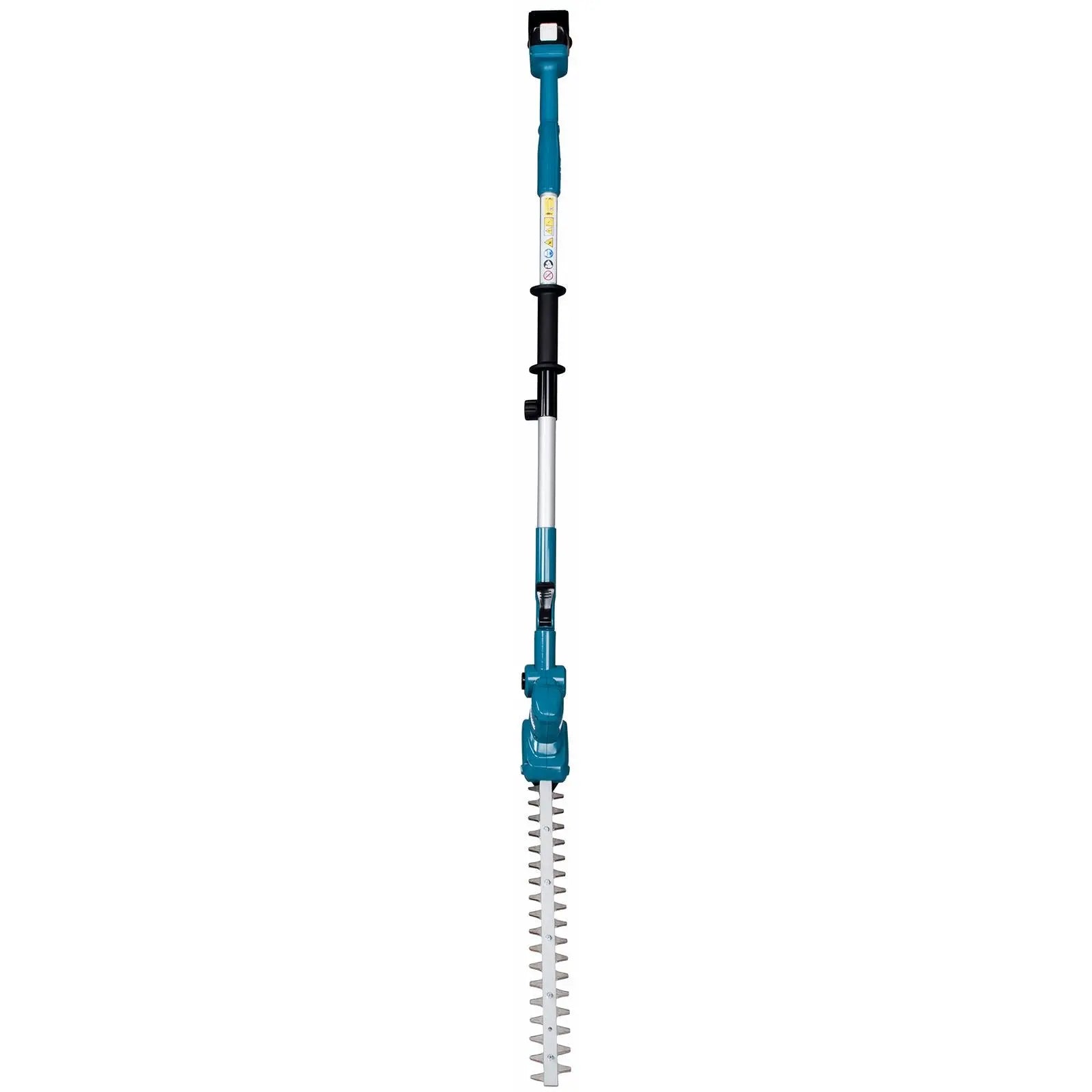 Makita Pole Hedge Trimmer Kit 46cm 18V LXT Li-ion Brushless Cordless 5Ah Battery and Charger Telescopic Garden Bush Cutter Cutting DUN461WRT White Rose Tools