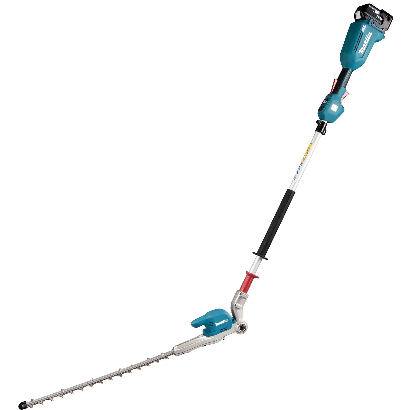 Makita Pole Hedge Trimmer Kit 50cm 18V LXT Li-ion Brushless Cordless 2 x 5Ah Battery and Charger Garden Bush Cutter Cutting DUN500WRTE  White Rose Tools