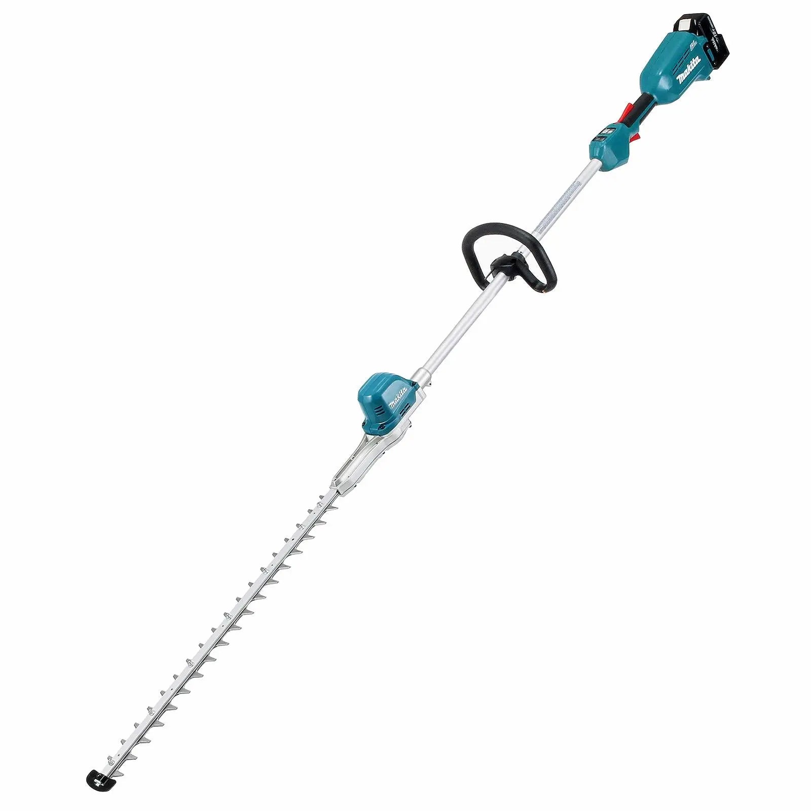Makita Pole Hedge Trimmer Kit 60cm 18V LXT Li-ion Brushless Cordless 2 x 5Ah Battery and Charger Garden Bush Cutter Cutting DUN600LRTE  White Rose Tools