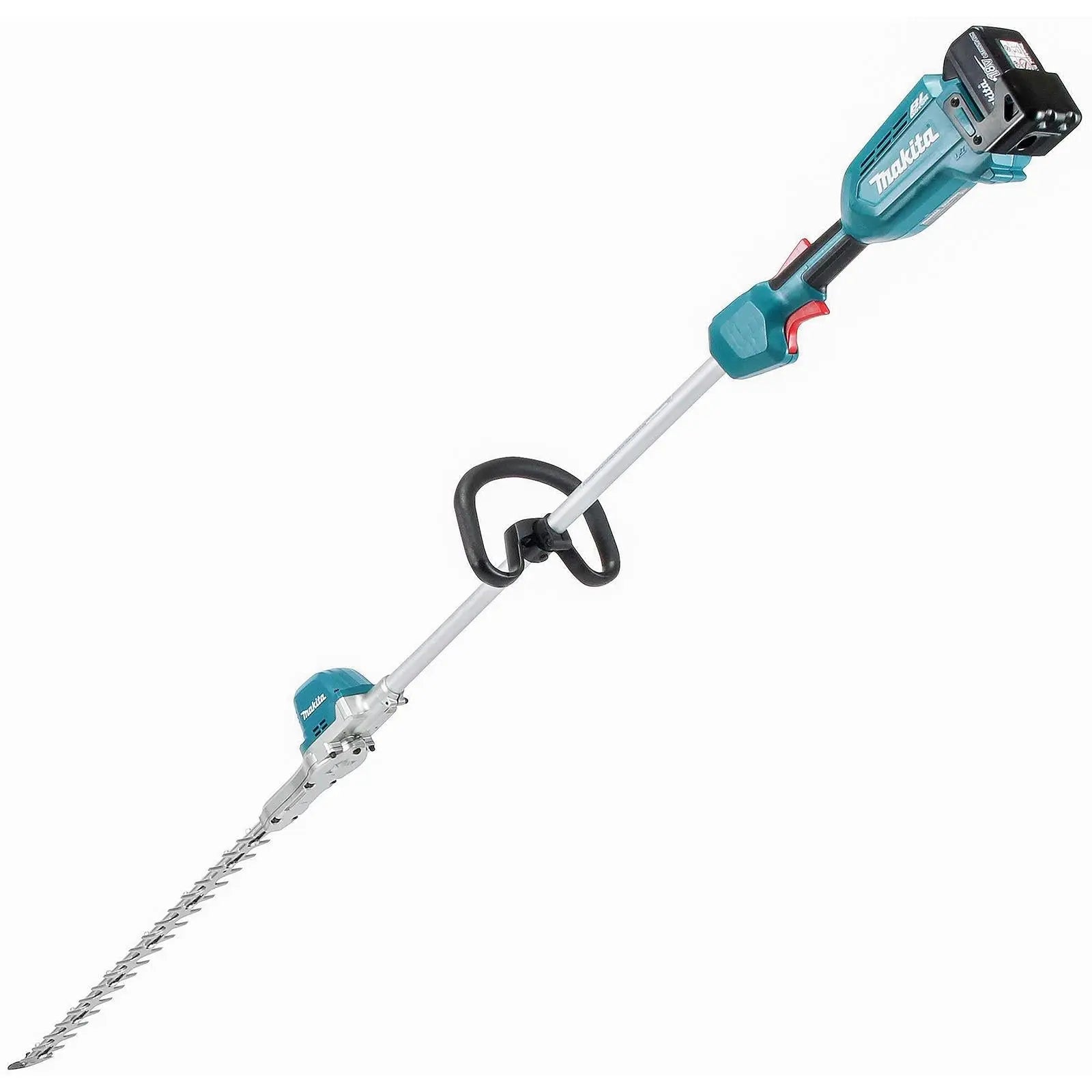 Makita Pole Hedge Trimmer Kit 60cm 18V LXT Li-ion Brushless Cordless 2 x 5Ah Battery and Charger Garden Bush Cutter Cutting DUN600LRTE  White Rose Tools