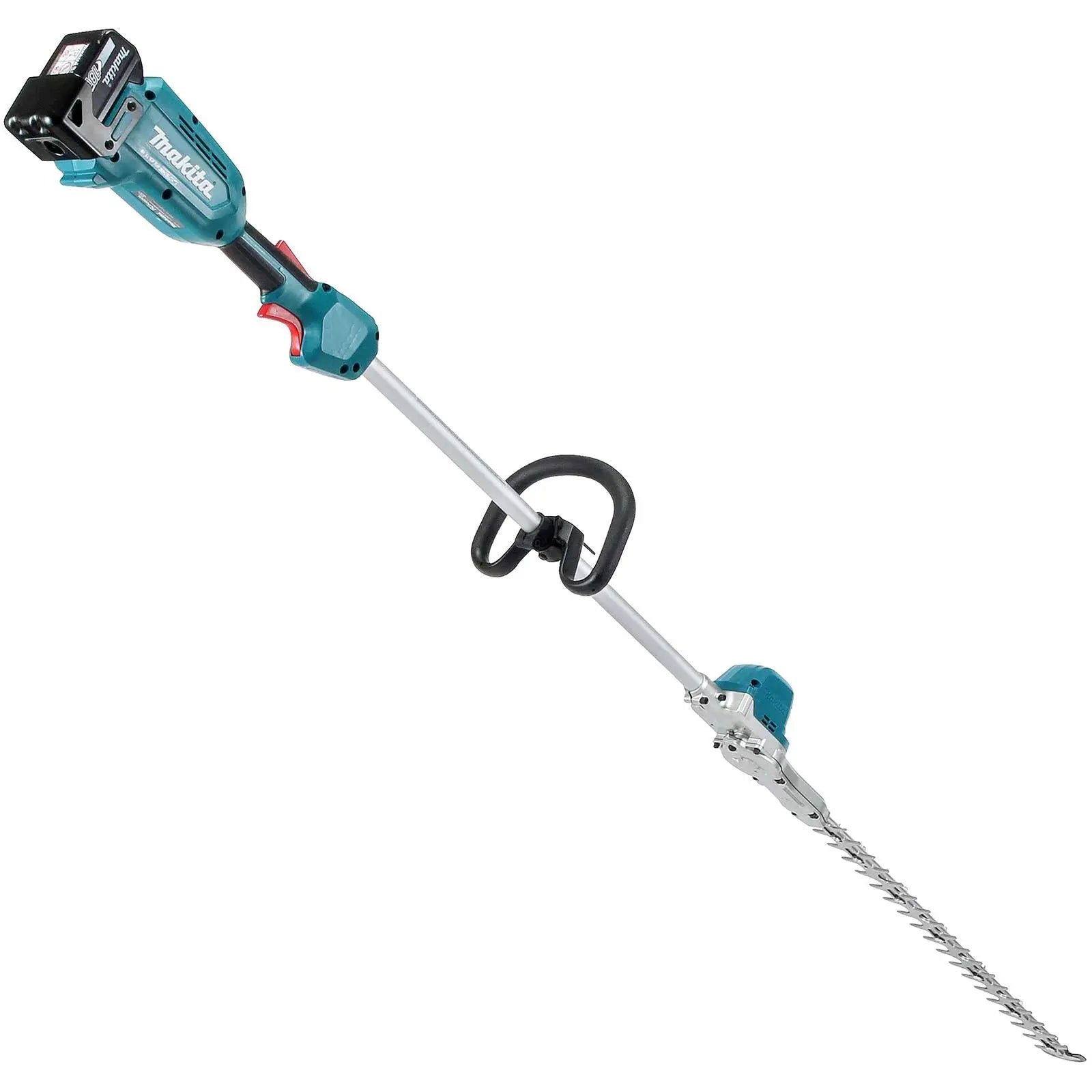 Makita Pole Hedge Trimmer Kit 60cm 18V LXT Li-ion Brushless Cordless 2 x 5Ah Battery and Charger Garden Bush Cutter Cutting DUN600LRTE  White Rose Tools