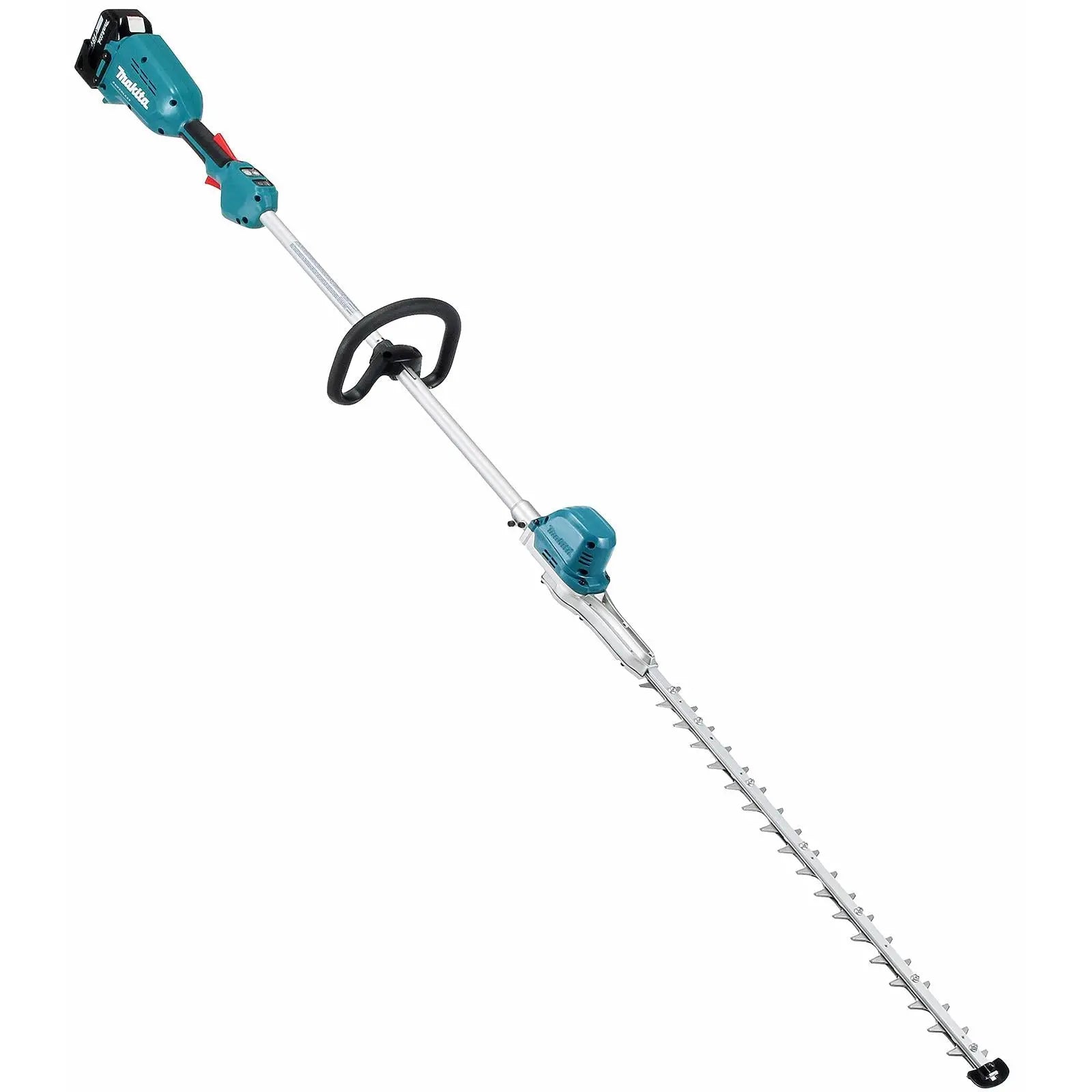 Makita Pole Hedge Trimmer Kit 60cm 18V LXT Li-ion Brushless Cordless 2 x 5Ah Battery and Charger Garden Bush Cutter Cutting DUN600LRTE  White Rose Tools
