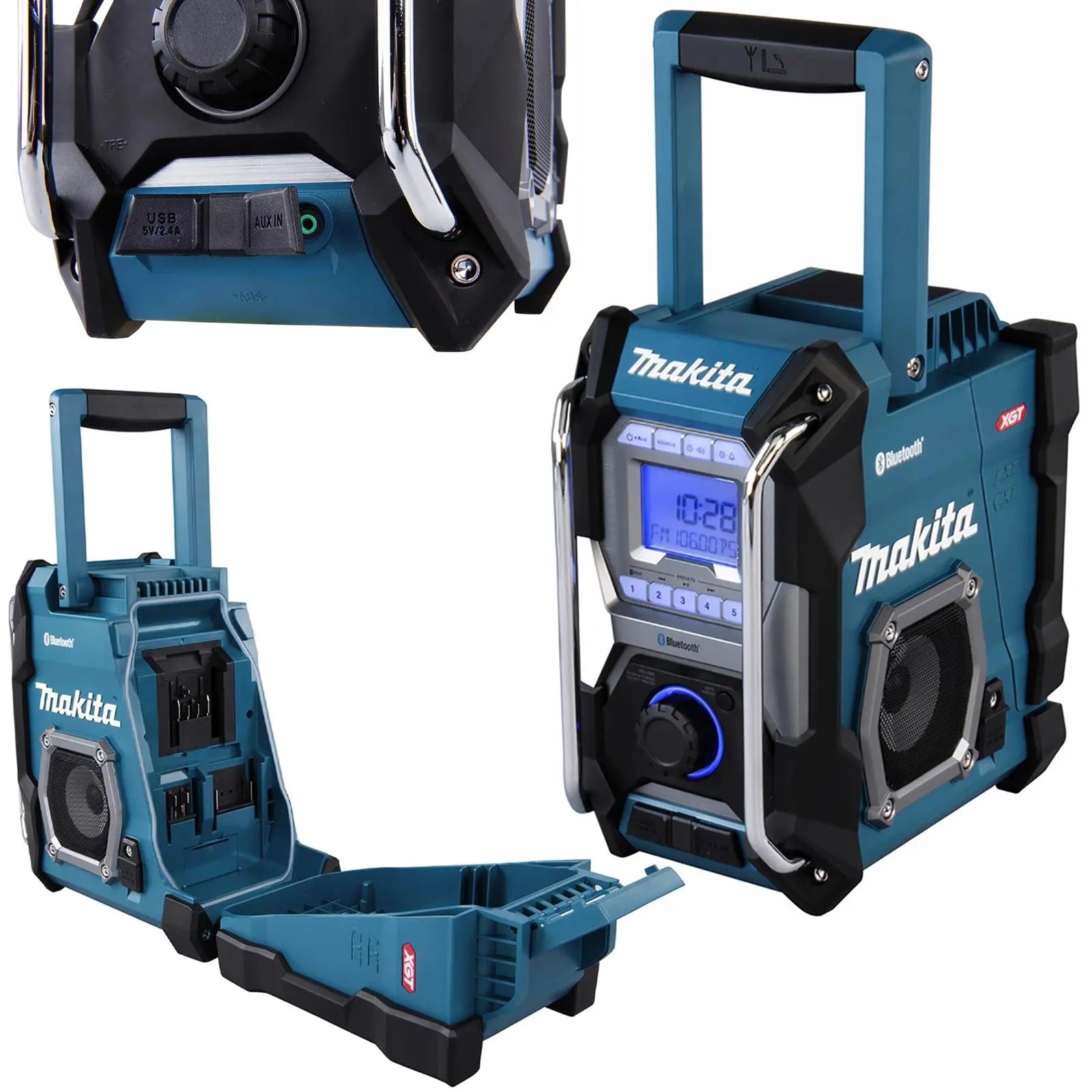 Makita Radio and Bluetooth Speaker CXT LXT XGT Mains 12V 18V 40V MR002GZ Body Only White Rose Tools