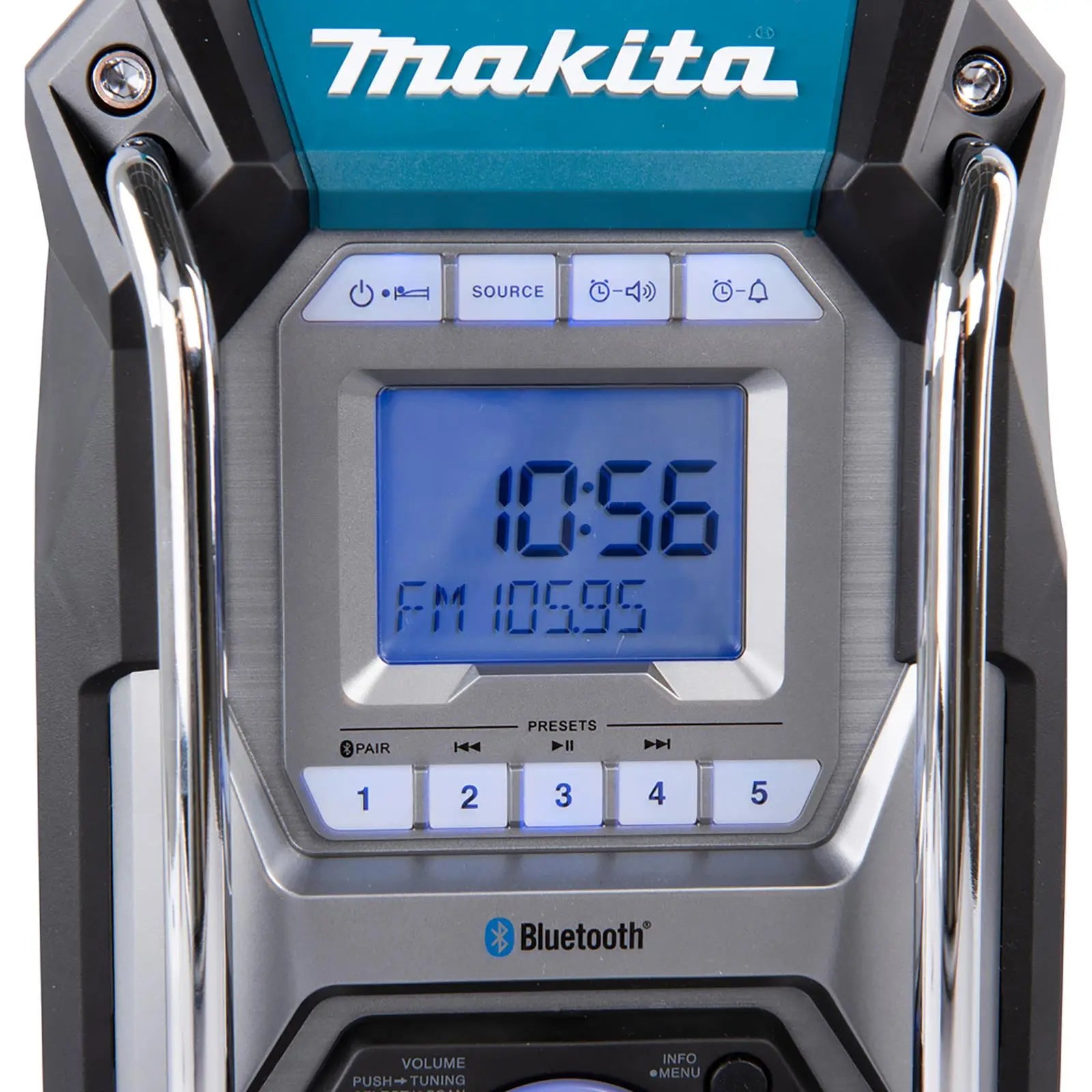 Makita Radio and Bluetooth Speaker CXT LXT XGT Mains 12V 18V 40V MR002GZ Body Only  White Rose Tools
