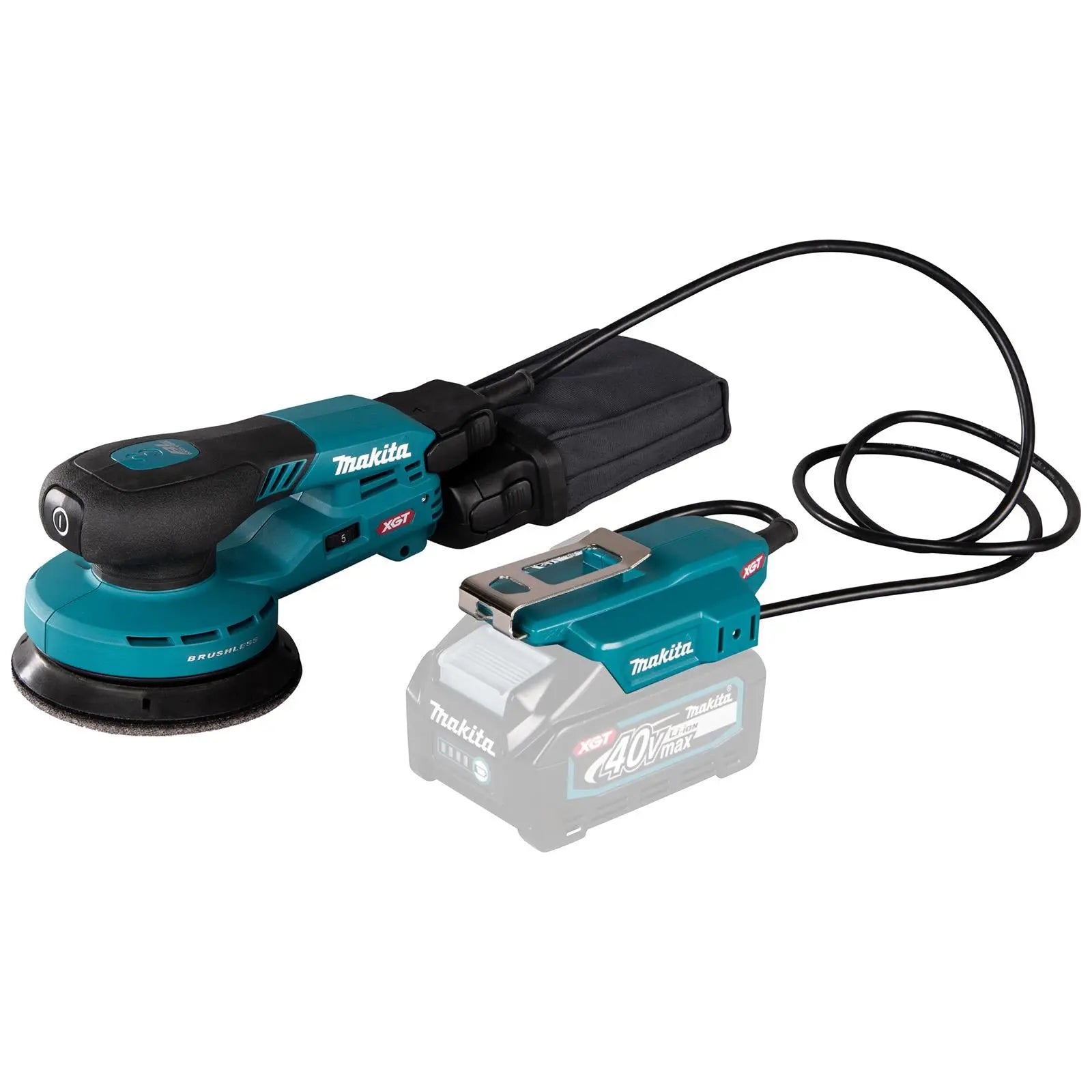 Makita Random Orbital Sander 125mm Lightweight 3mm Orbit Diameter XGT 40V Max Brushless Body Only BO003CGZ White Rose Tools