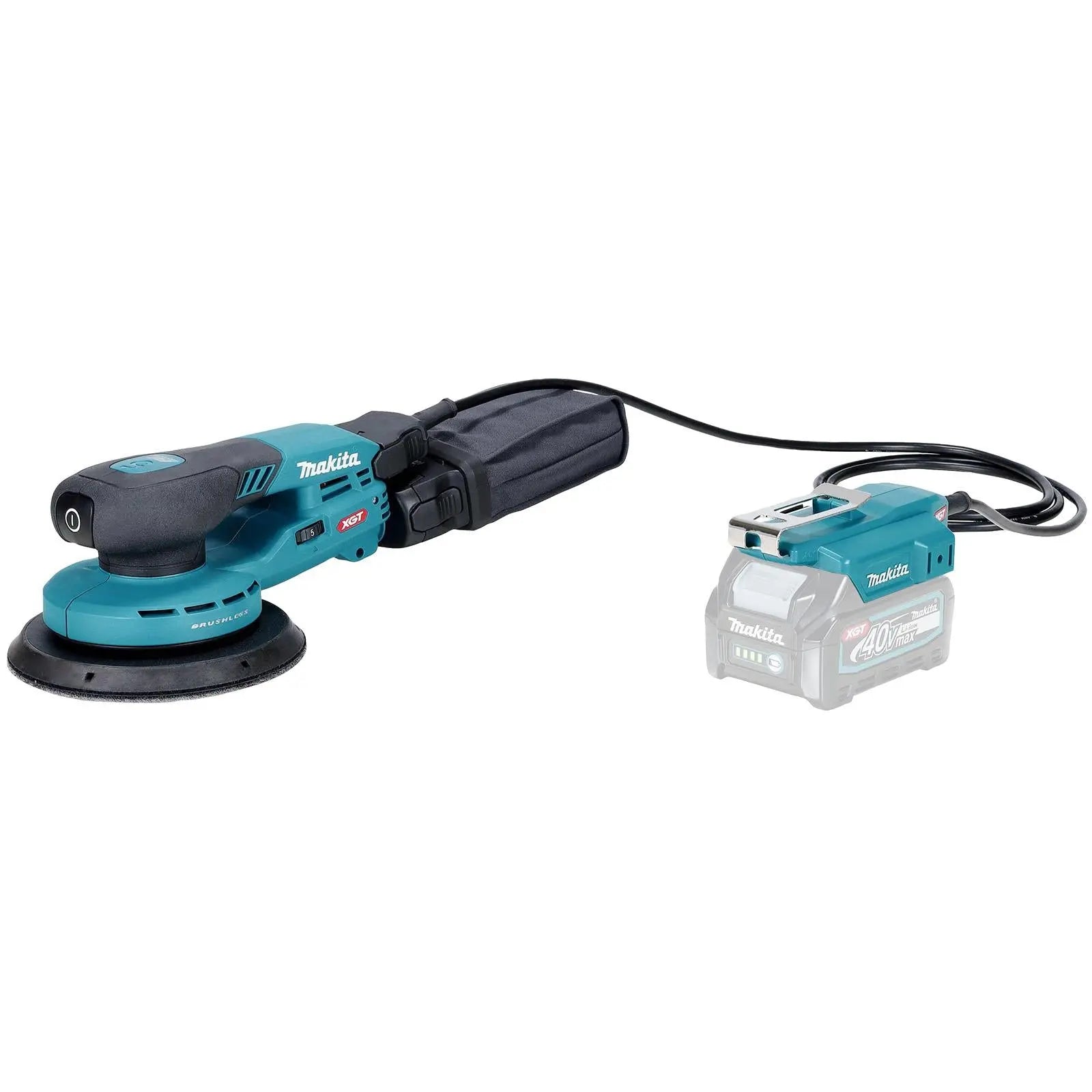 Makita Random Orbital Sander 150mm Lightweight 5mm Orbit Diameter XGT 40V Max Brushless Body Only BO002CGZ White Rose Tools