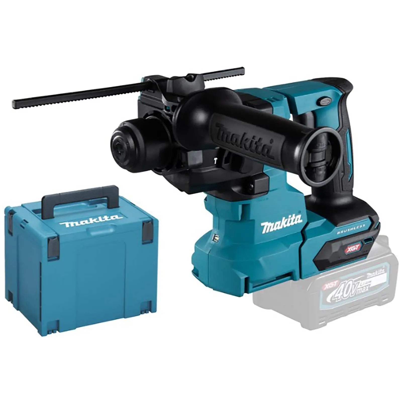 Makita Rotary Hammer Drill SDS Plus 40V XGT Brushless Cordless in Makpac Case HR010GZ01 Body Only White Rose Tools