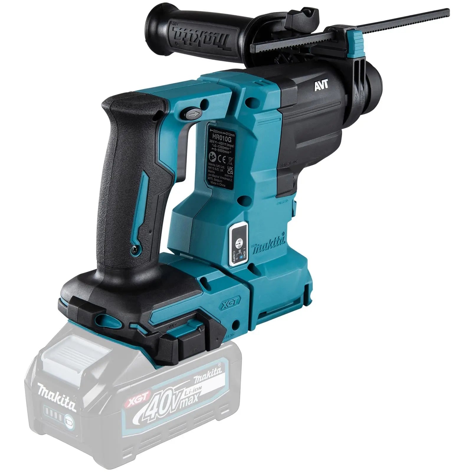 Makita Rotary Hammer Drill SDS Plus 40V XGT Brushless Cordless in Makpac Case HR010GZ01 Body Only  White Rose Tools