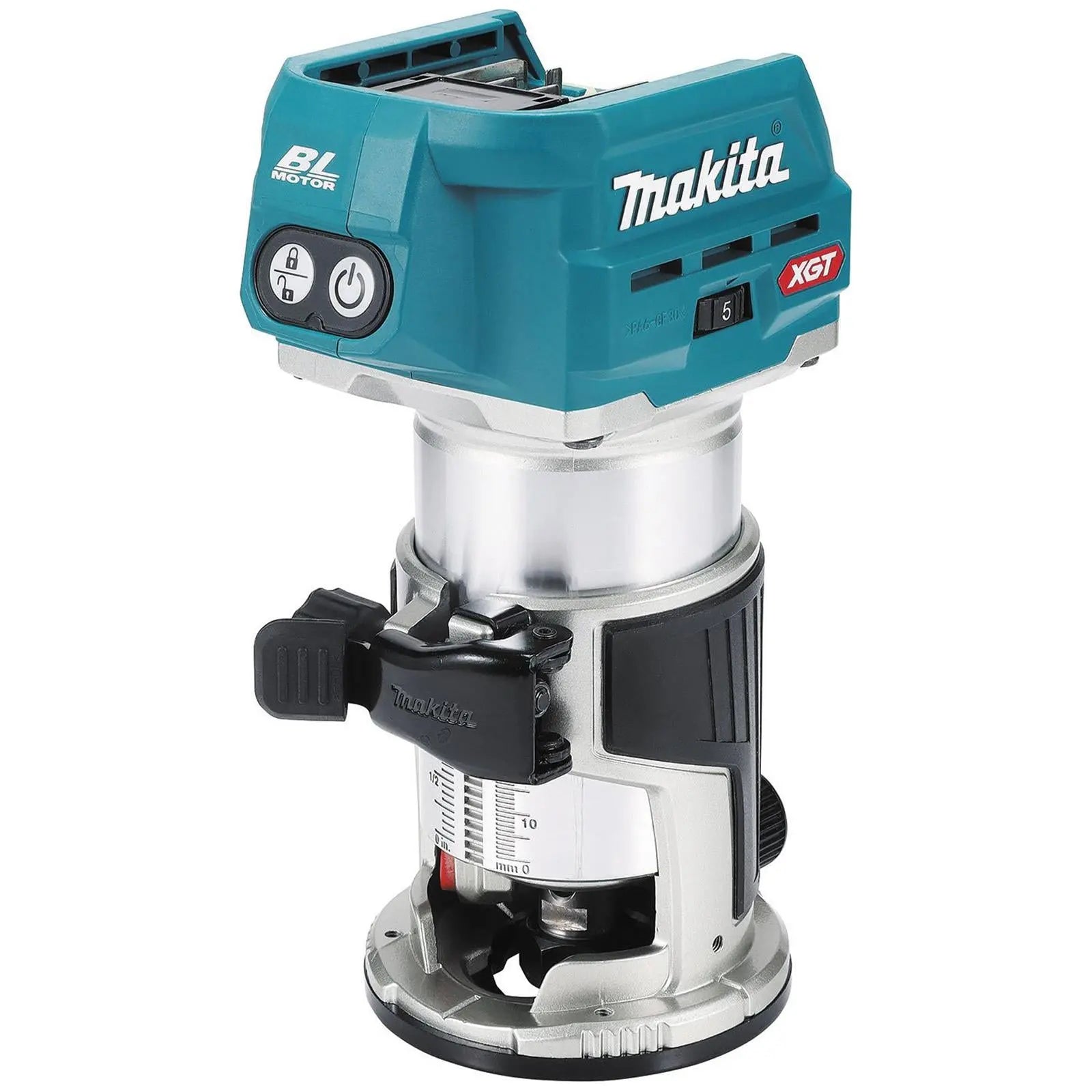 Makita Router Trimmer 40V Max XGT 1/4" Collet in MakPac Type 4 Case with Plunge Base Body Only RT001GZ16 White Rose Tools